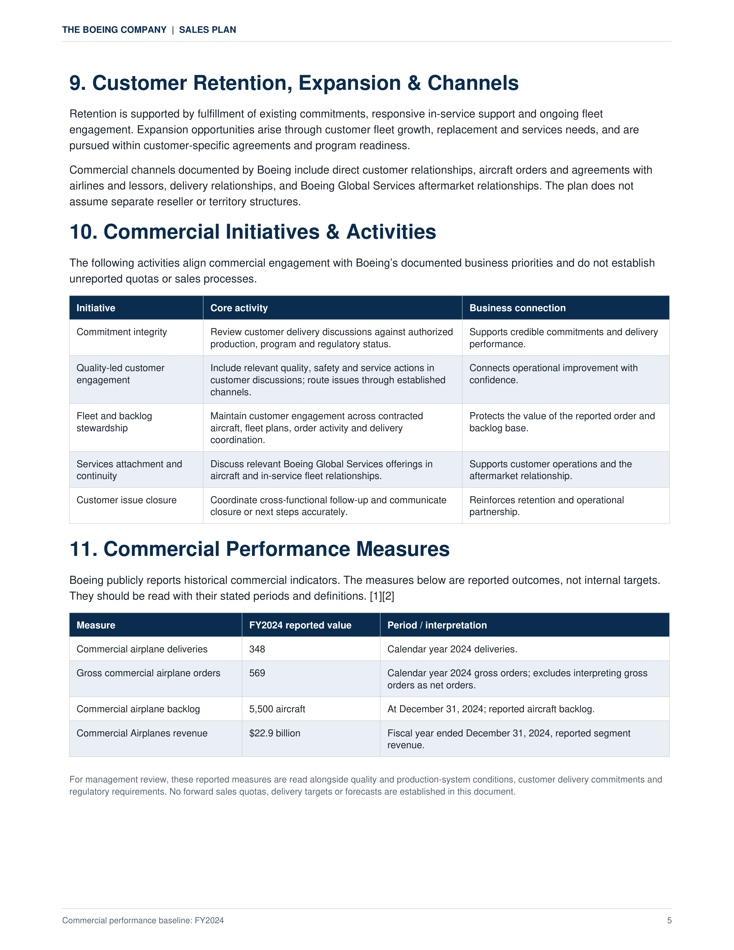 Boeing Stability First Quality-Linked Turnaround Sales Plan — page 5