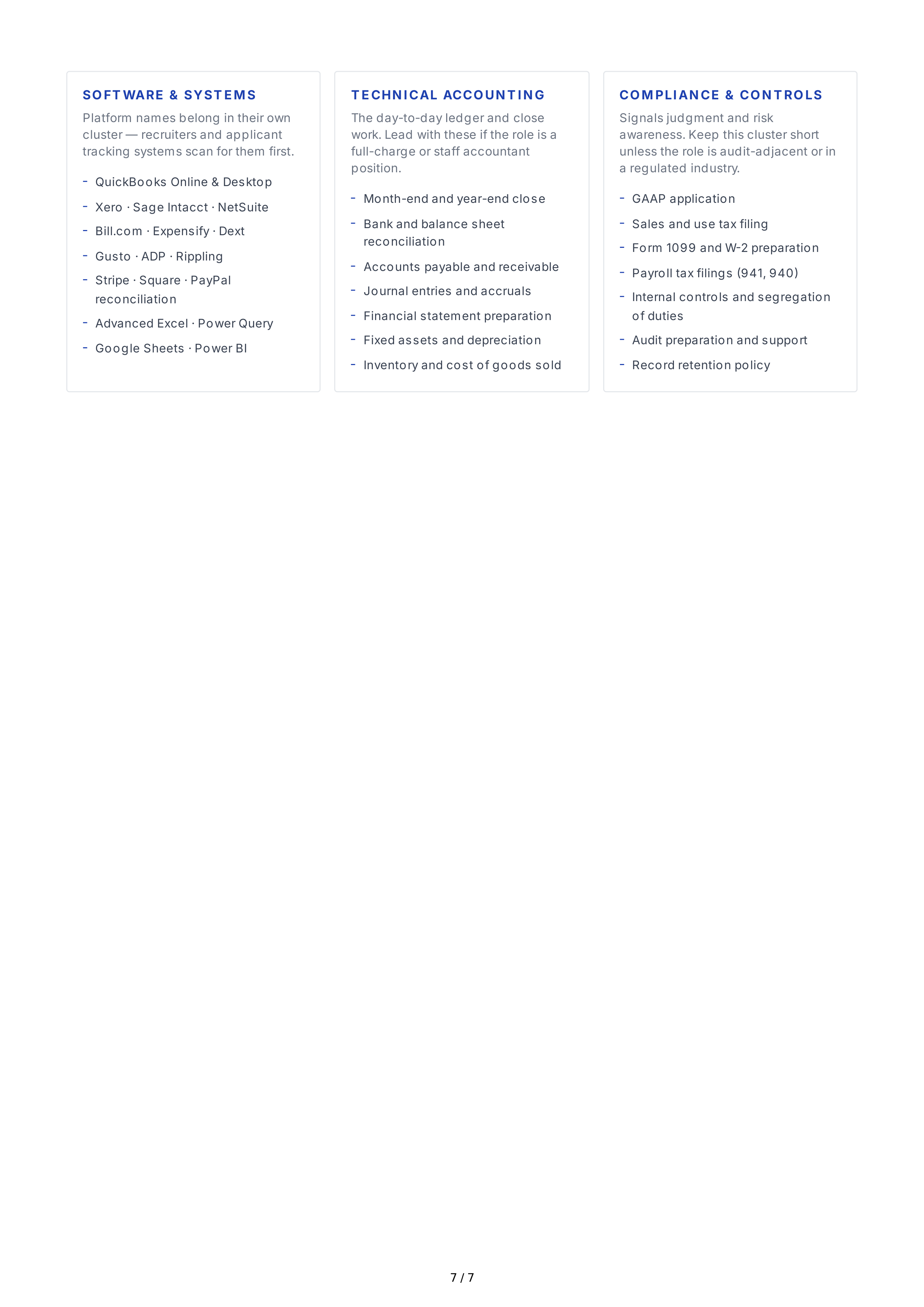 Bookkeeping Hard Skills — page 7