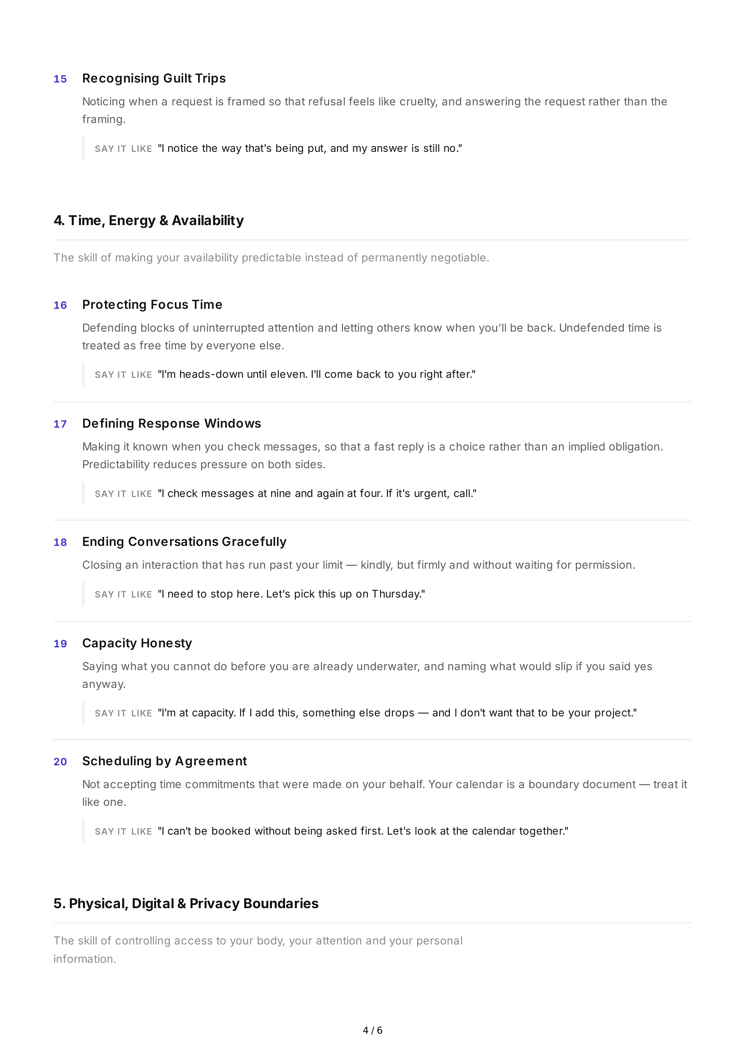 Boundary Setting Interpersonal Skills — page 4