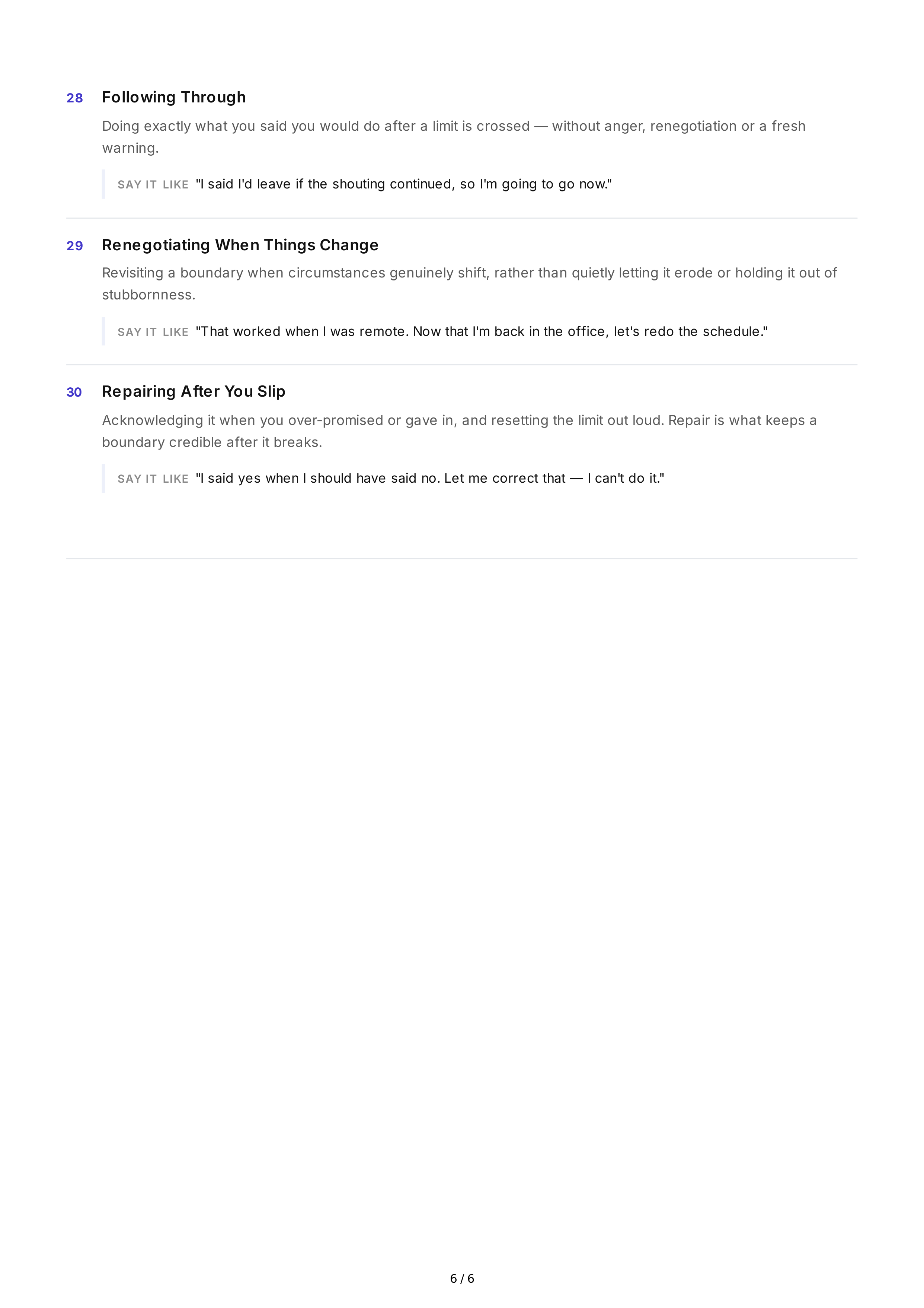 Boundary Setting Interpersonal Skills — page 6