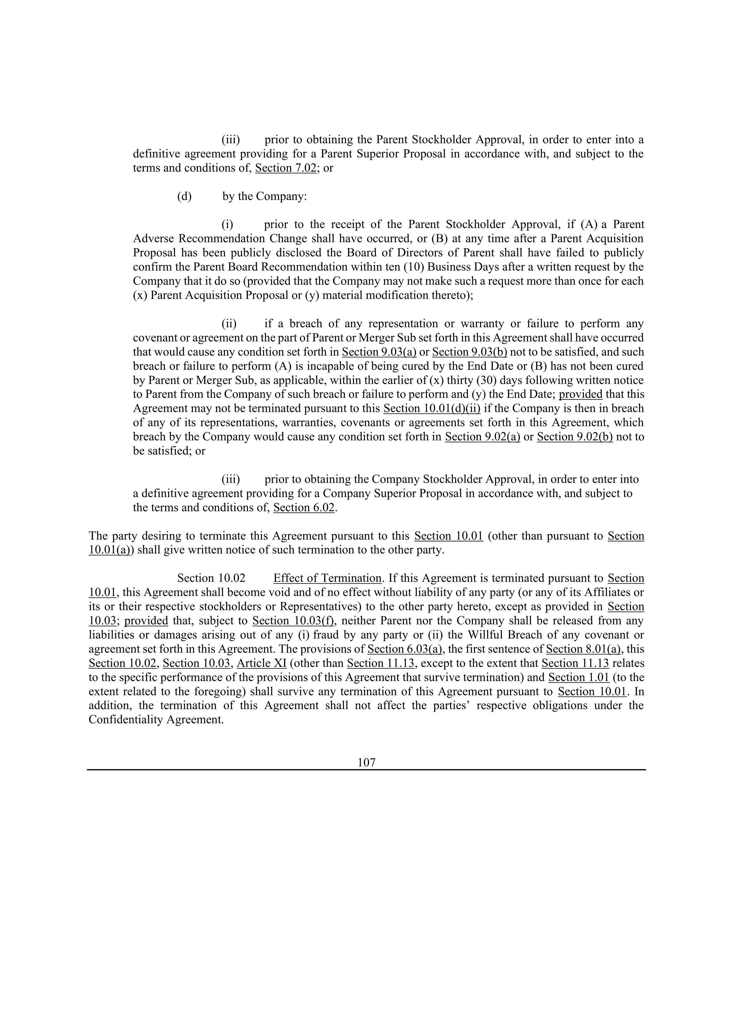 Bristol Myers Squibb Merger Agreement — page 118