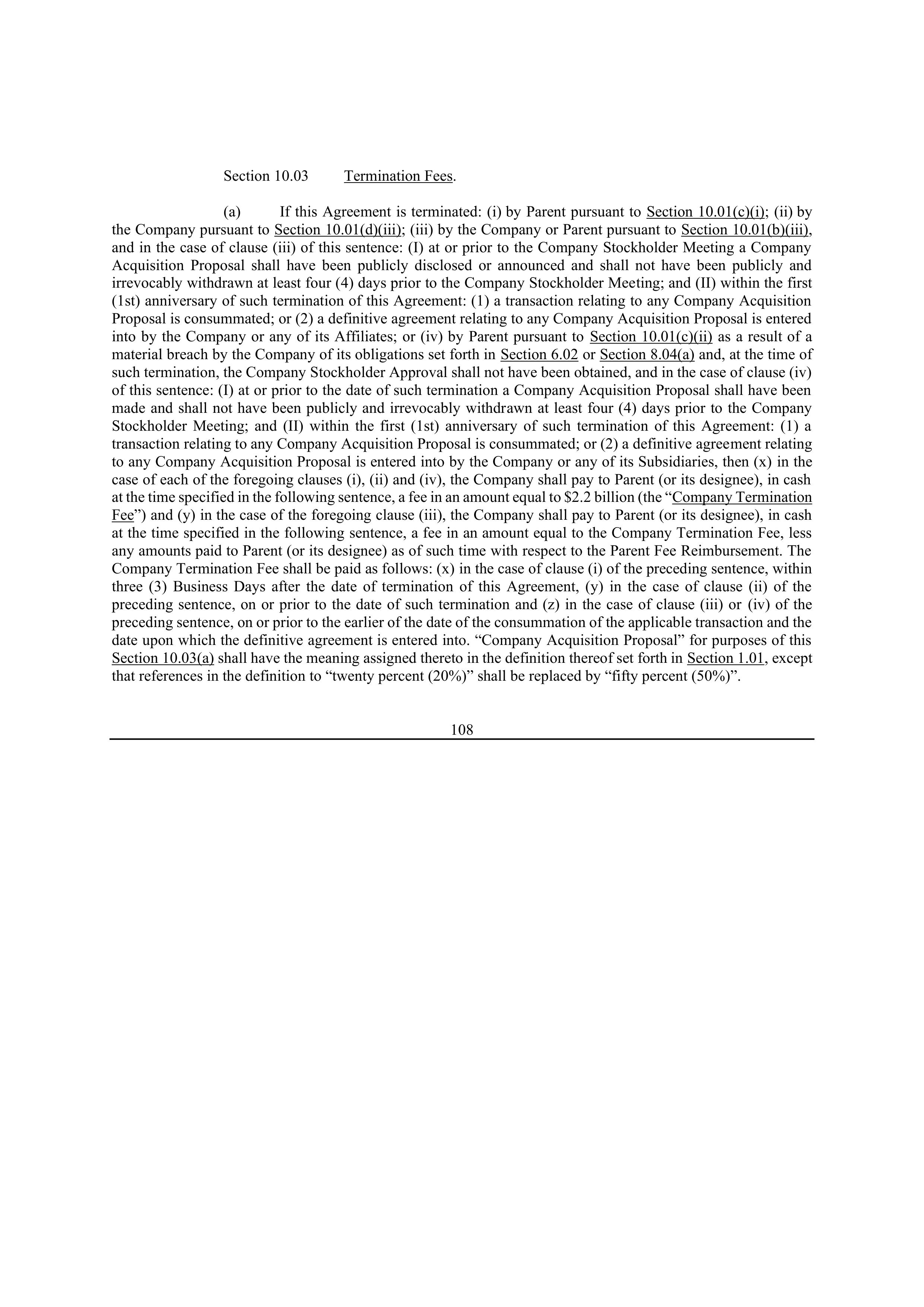 Bristol Myers Squibb Merger Agreement — page 119