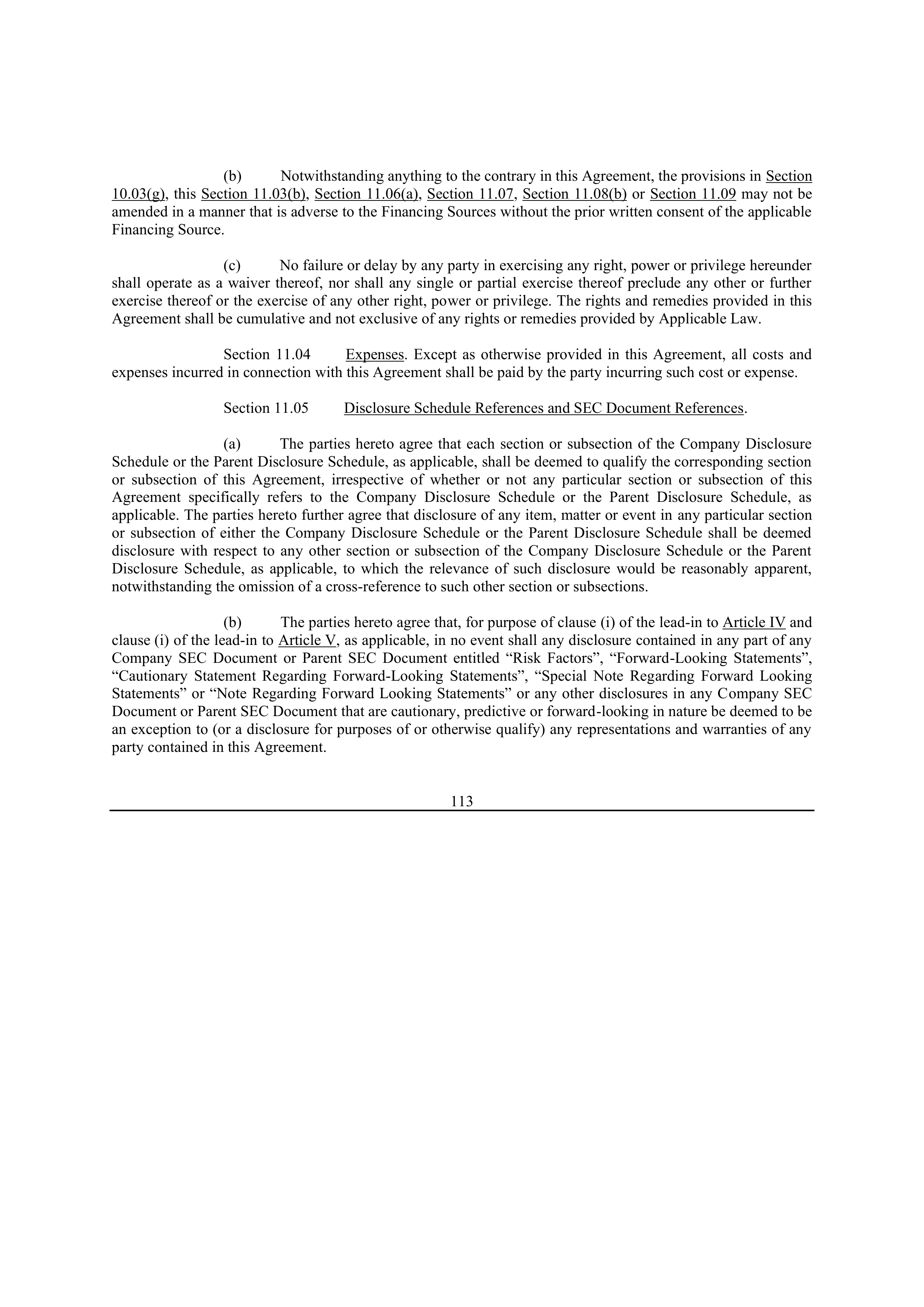 Bristol Myers Squibb Merger Agreement — page 124
