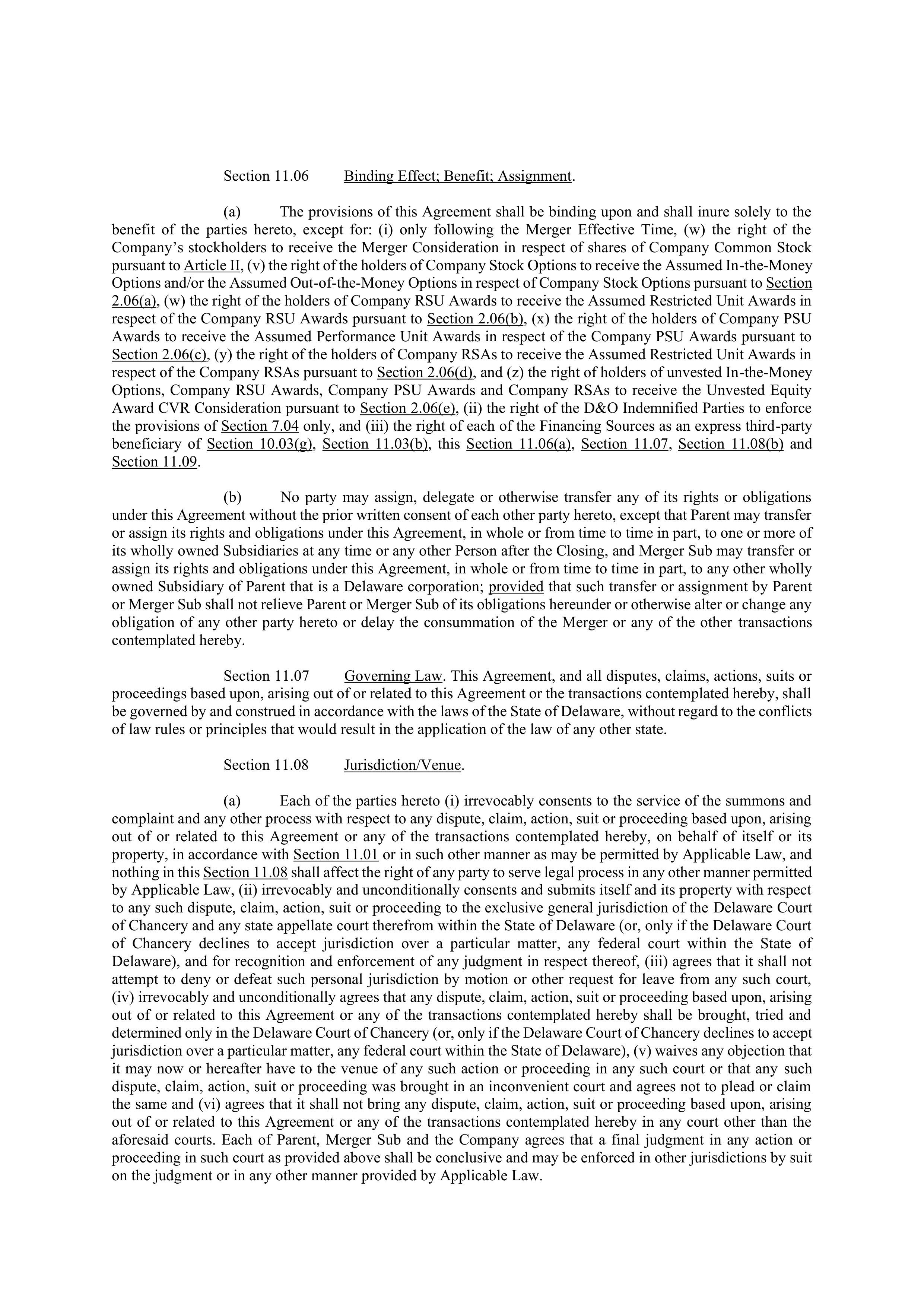 Bristol Myers Squibb Merger Agreement — page 125