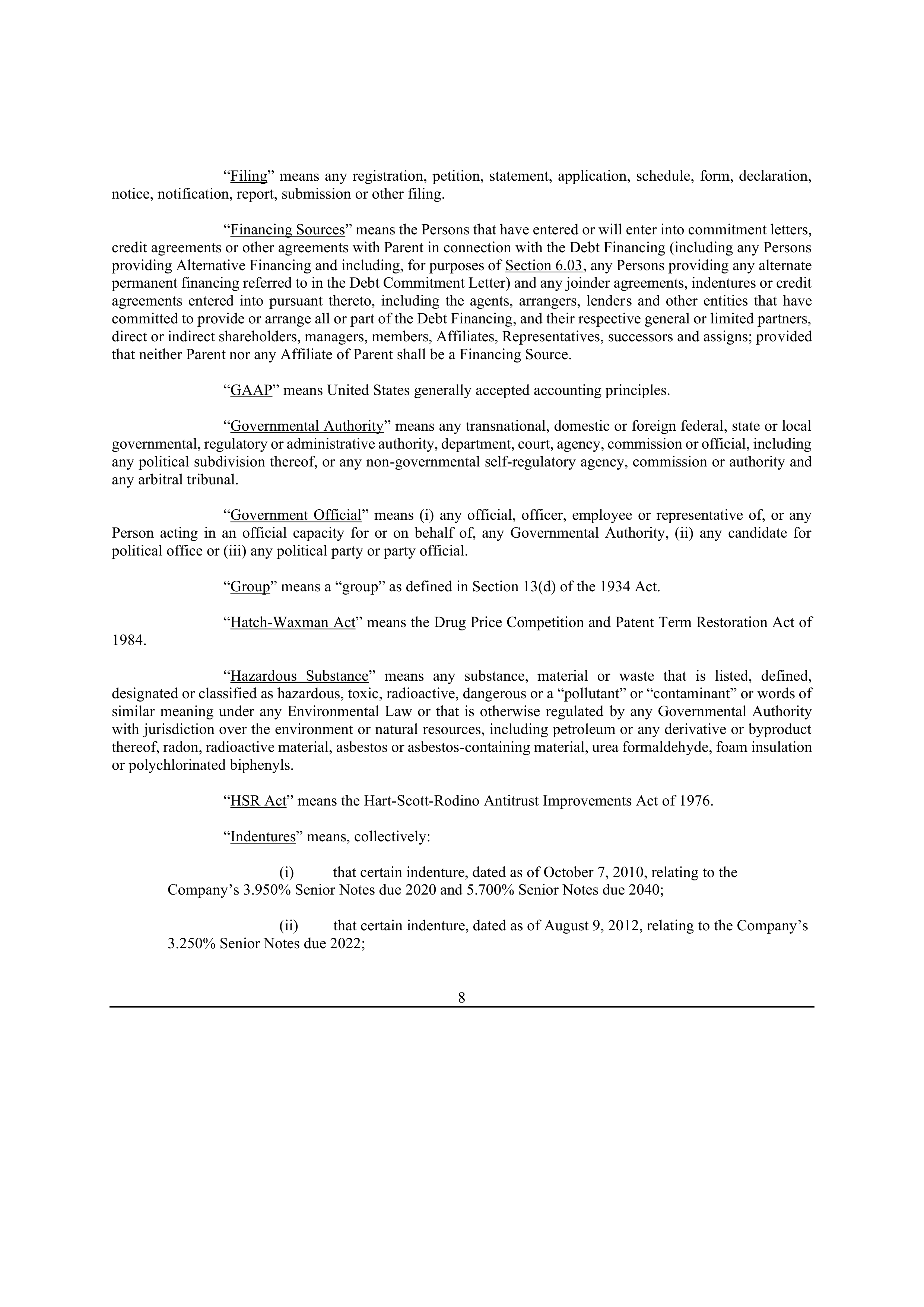 Bristol Myers Squibb Merger Agreement — page 14