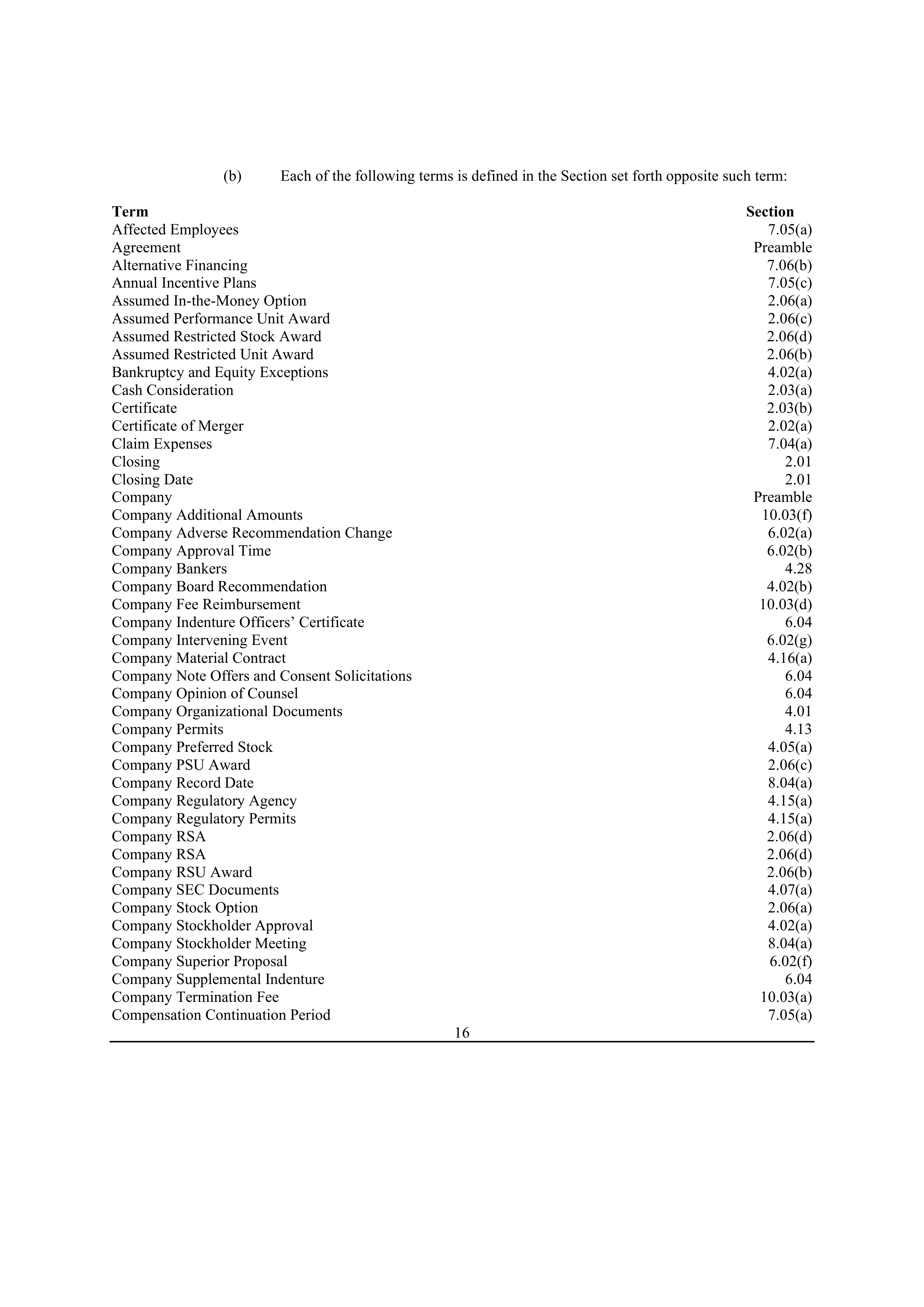 Bristol Myers Squibb Merger Agreement — page 23