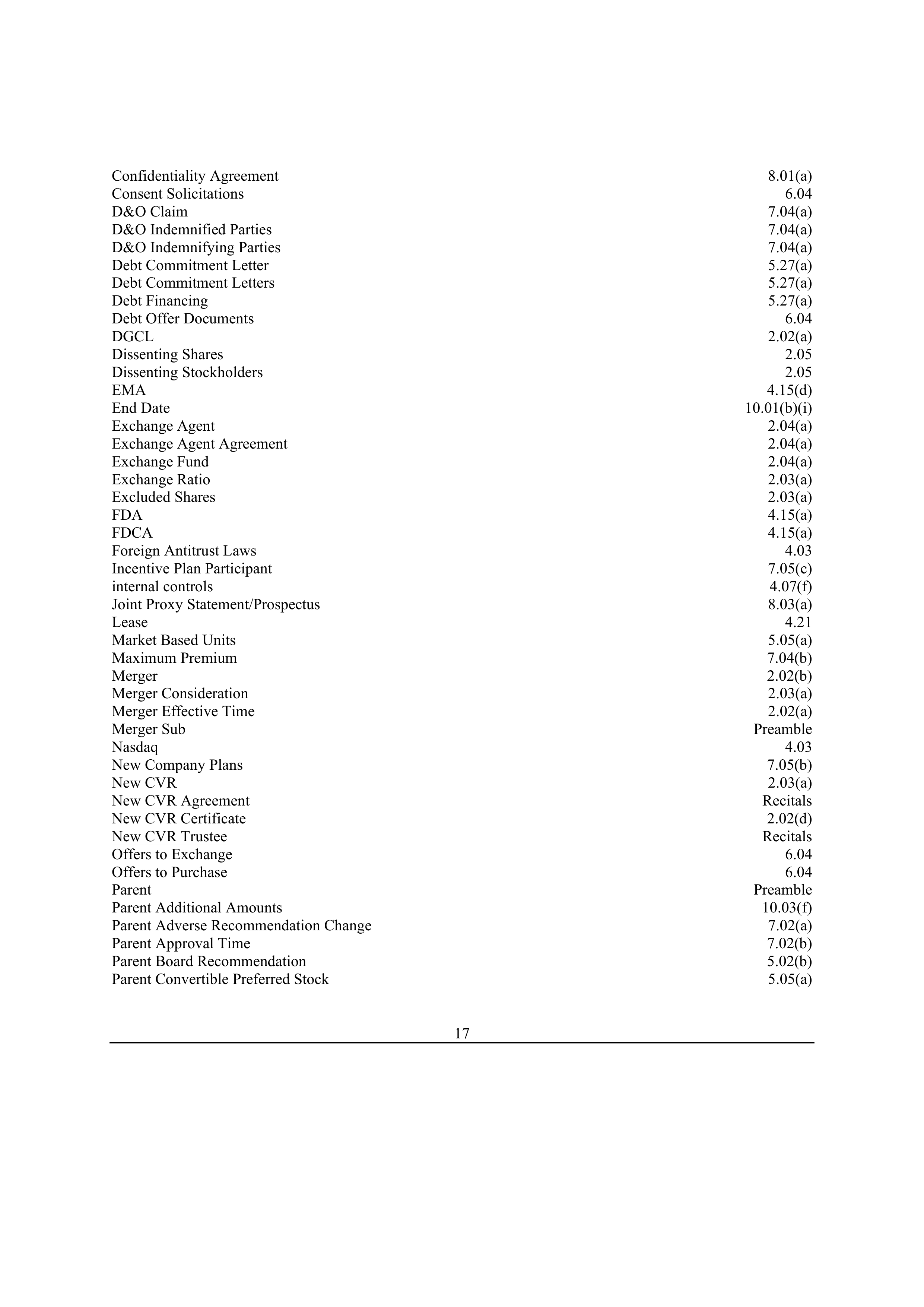 Bristol Myers Squibb Merger Agreement — page 24