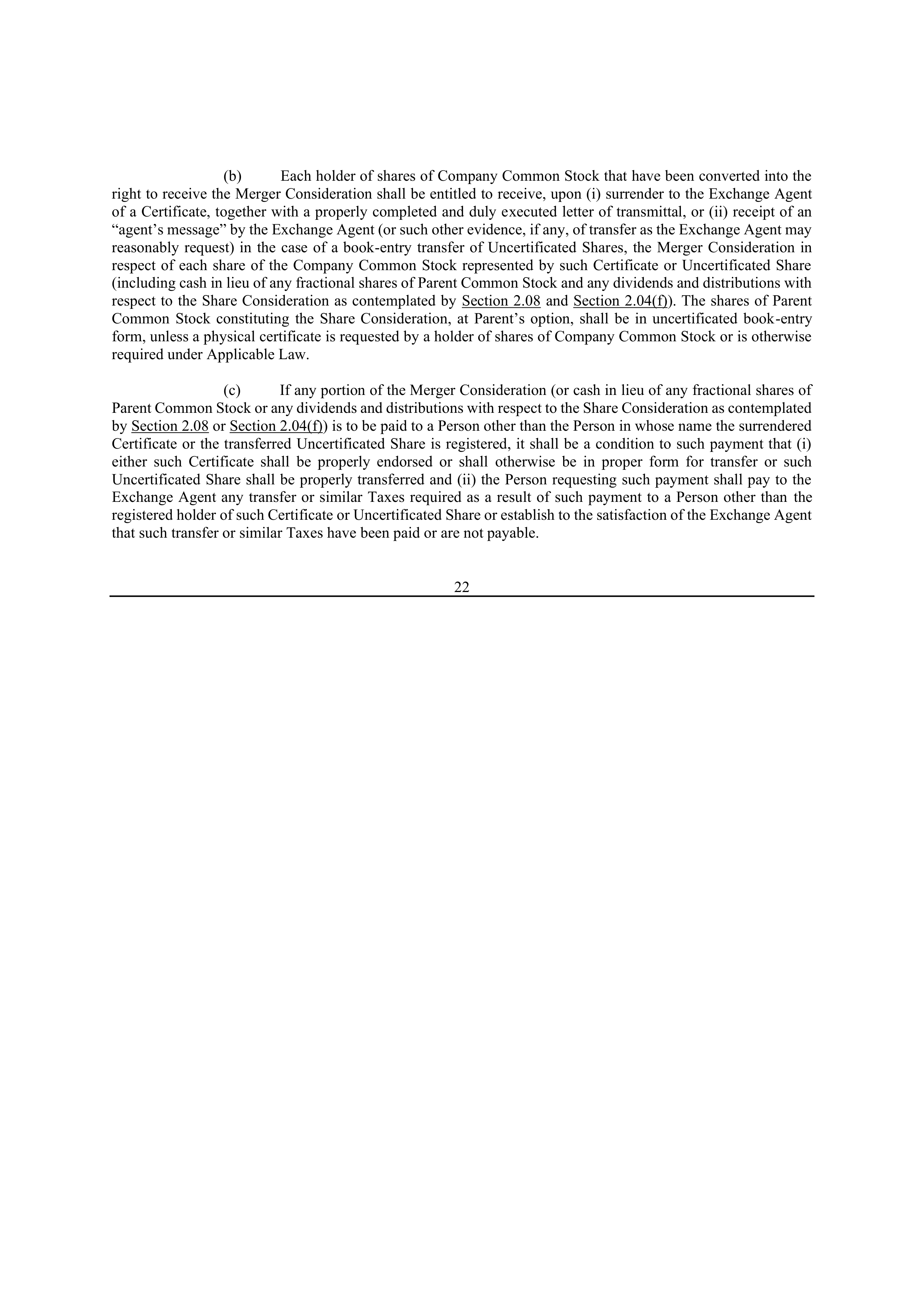 Bristol Myers Squibb Merger Agreement — page 29