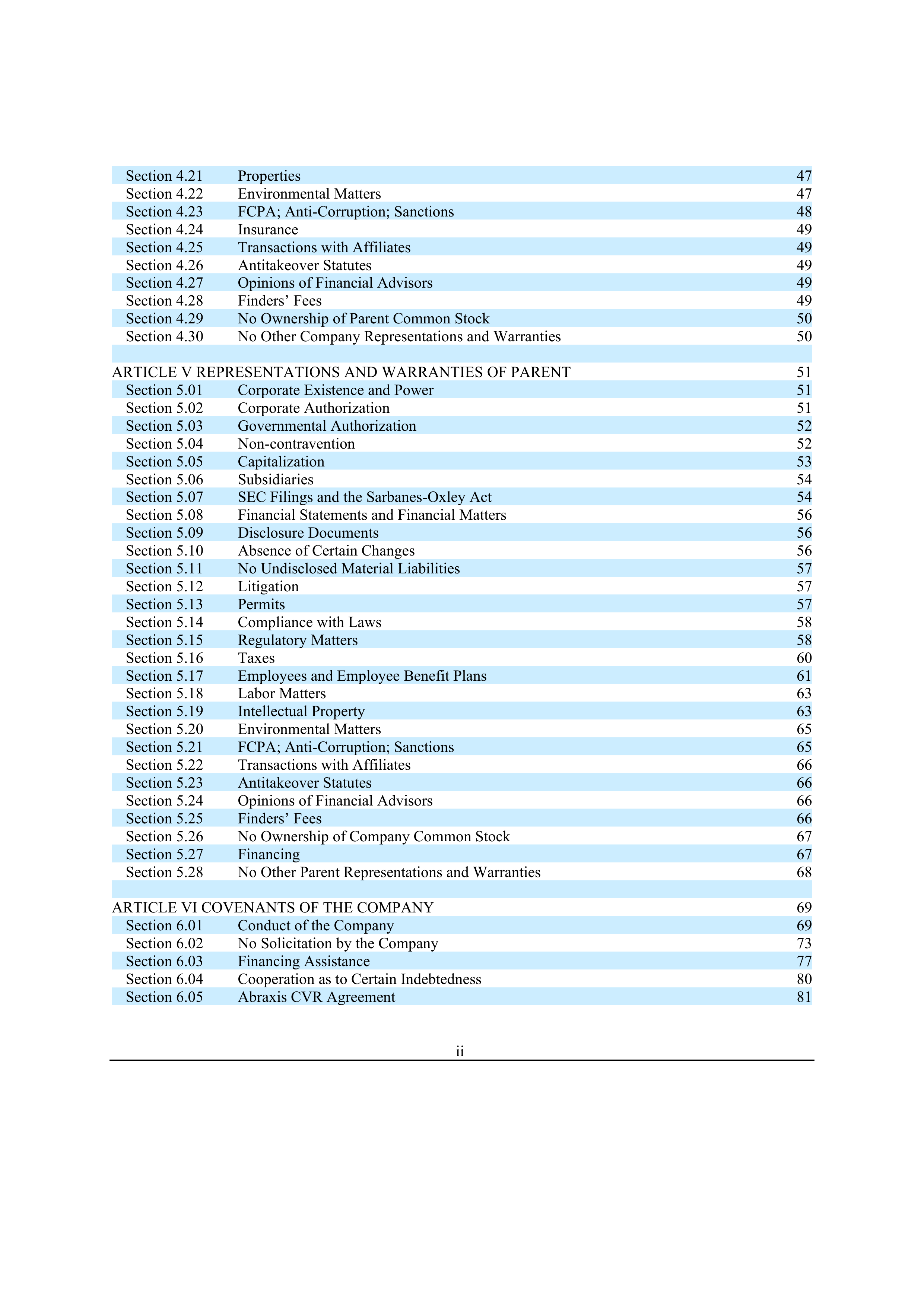 Bristol Myers Squibb Merger Agreement — page 3