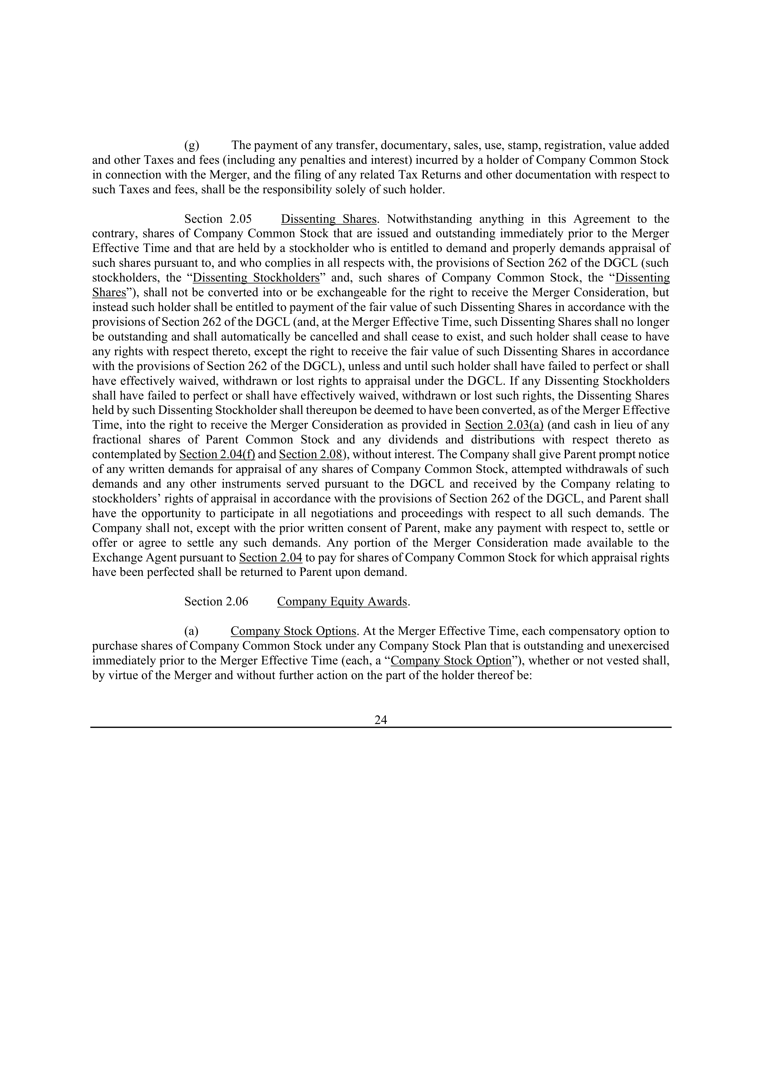 Bristol Myers Squibb Merger Agreement — page 31