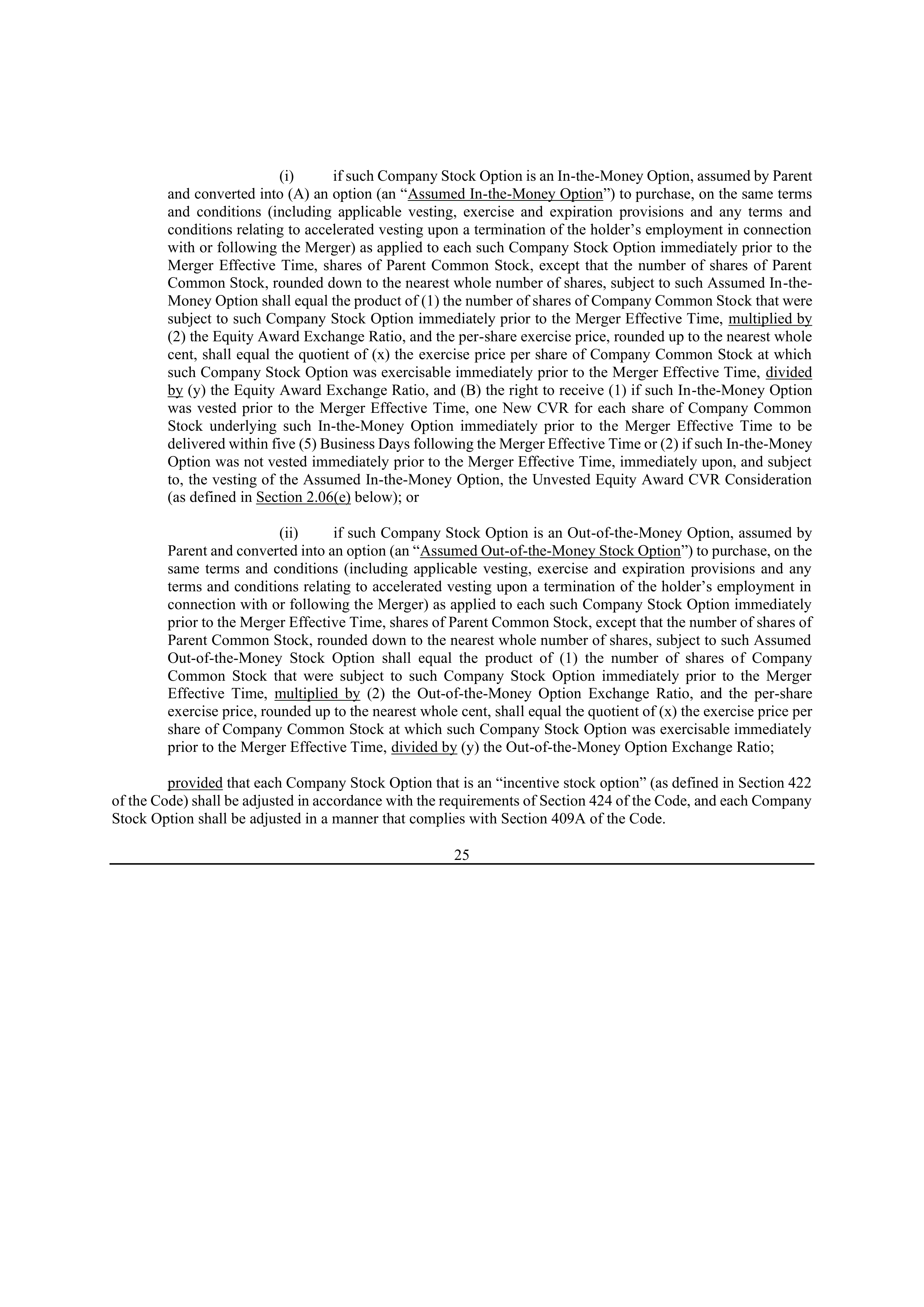 Bristol Myers Squibb Merger Agreement — page 32