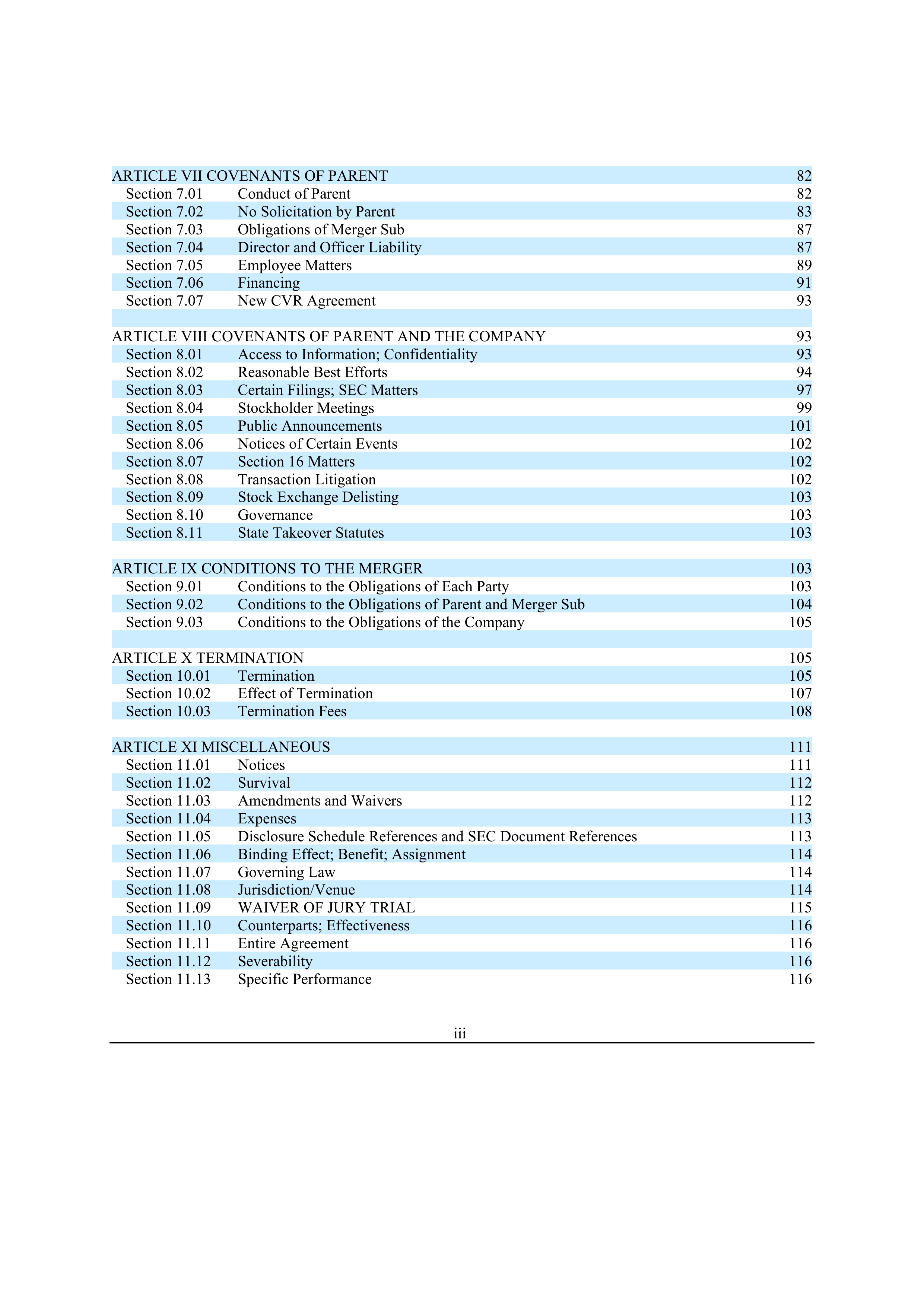 Bristol Myers Squibb Merger Agreement — page 4
