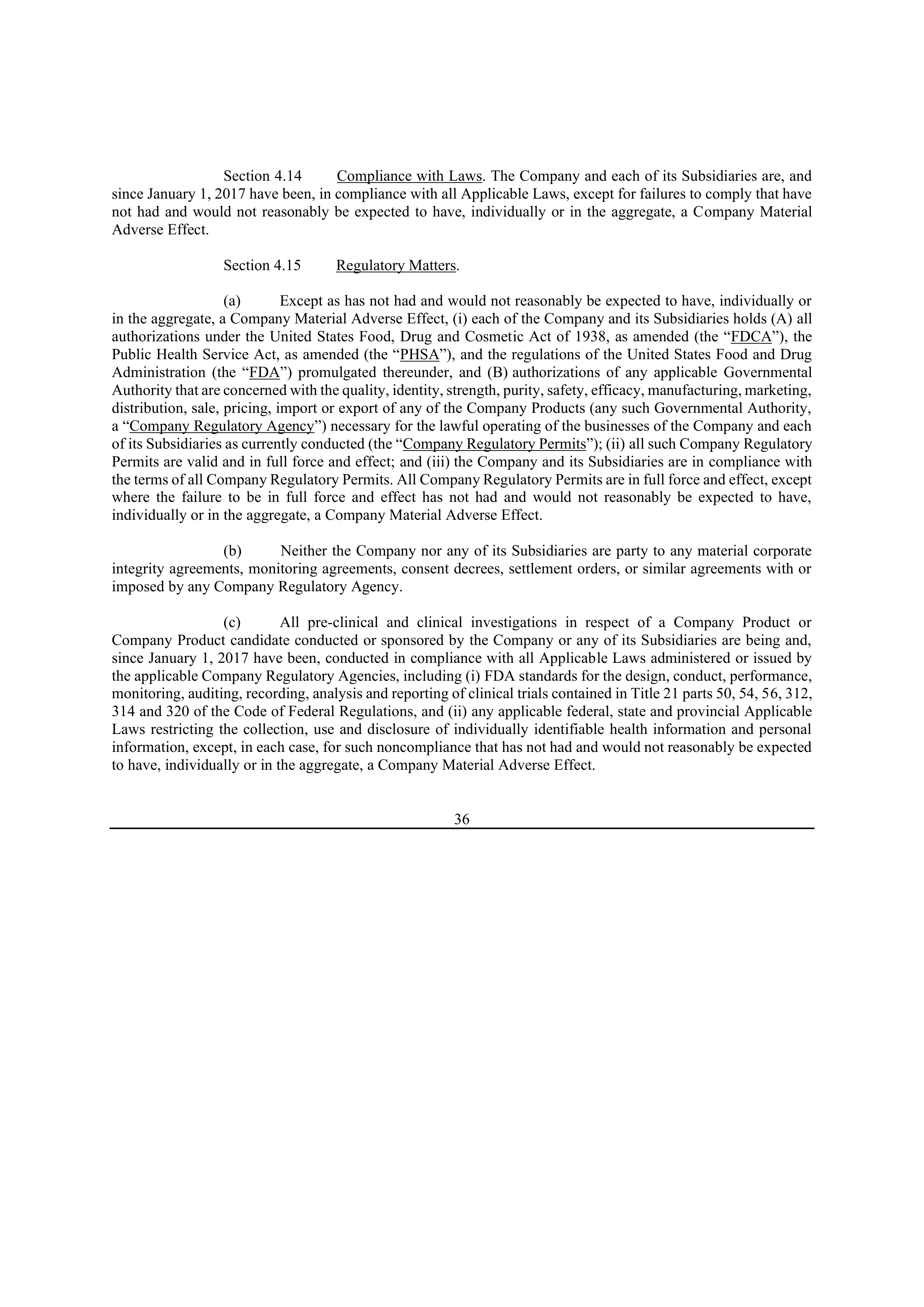 Bristol Myers Squibb Merger Agreement — page 43