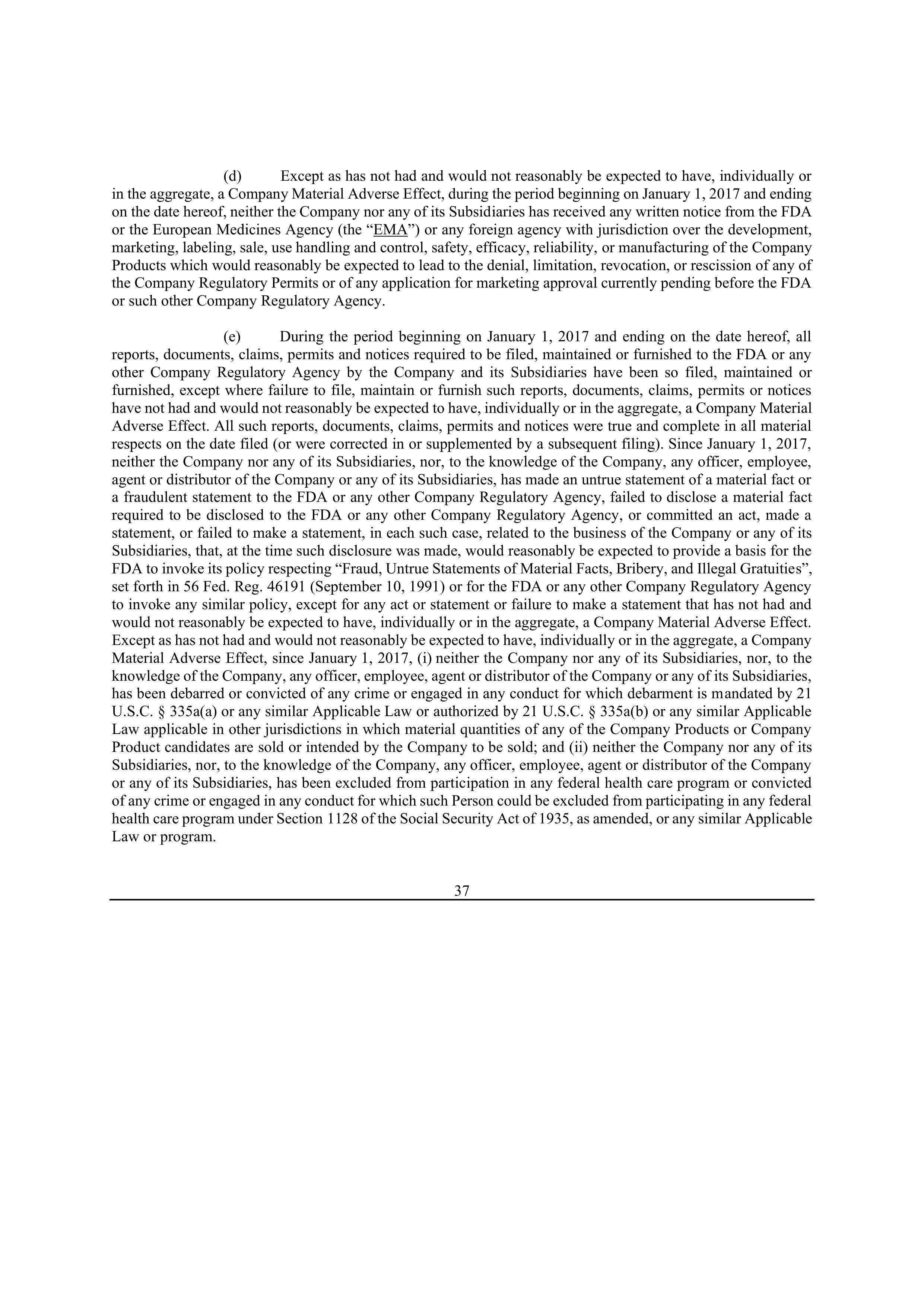 Bristol Myers Squibb Merger Agreement — page 44