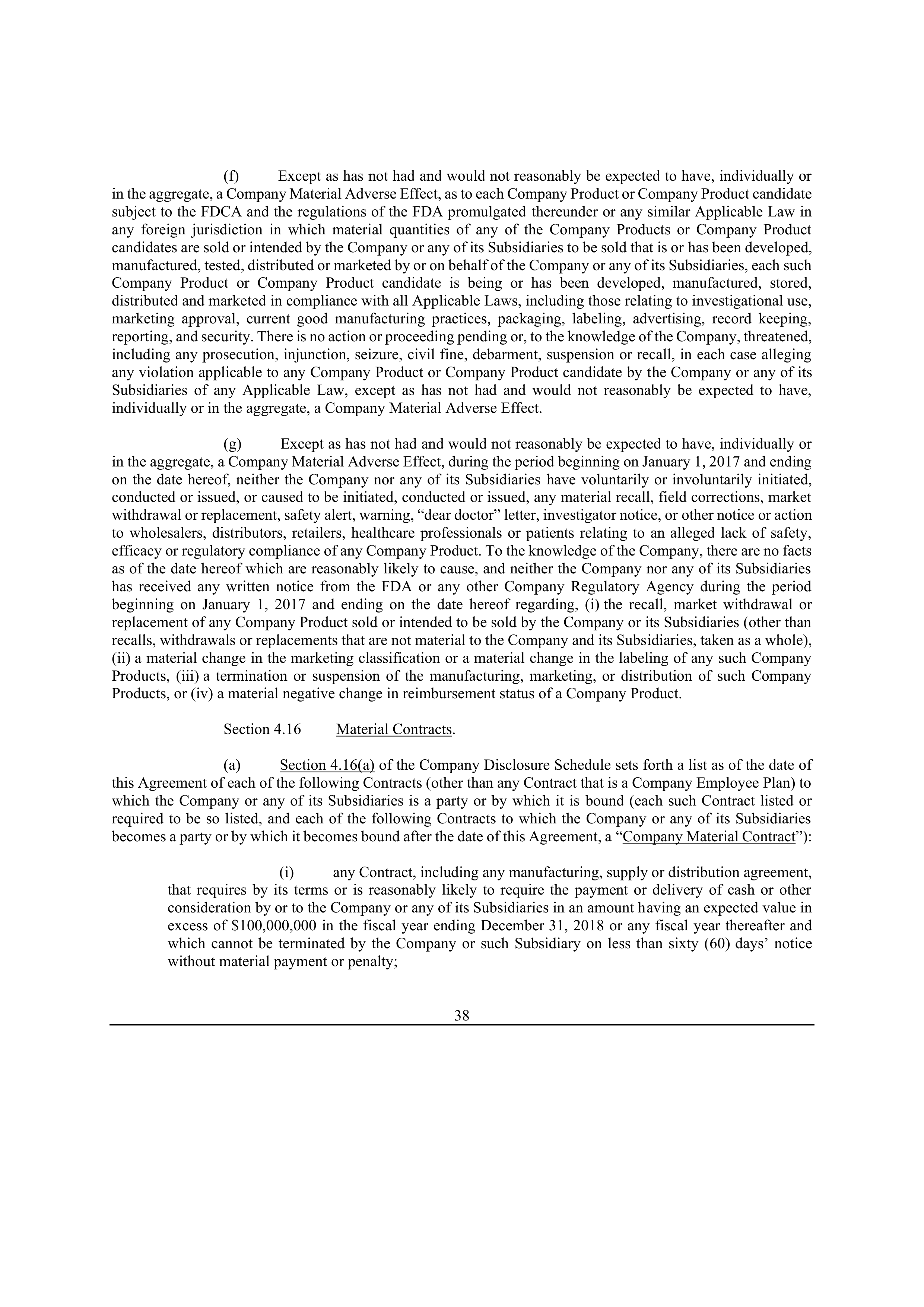 Bristol Myers Squibb Merger Agreement — page 45
