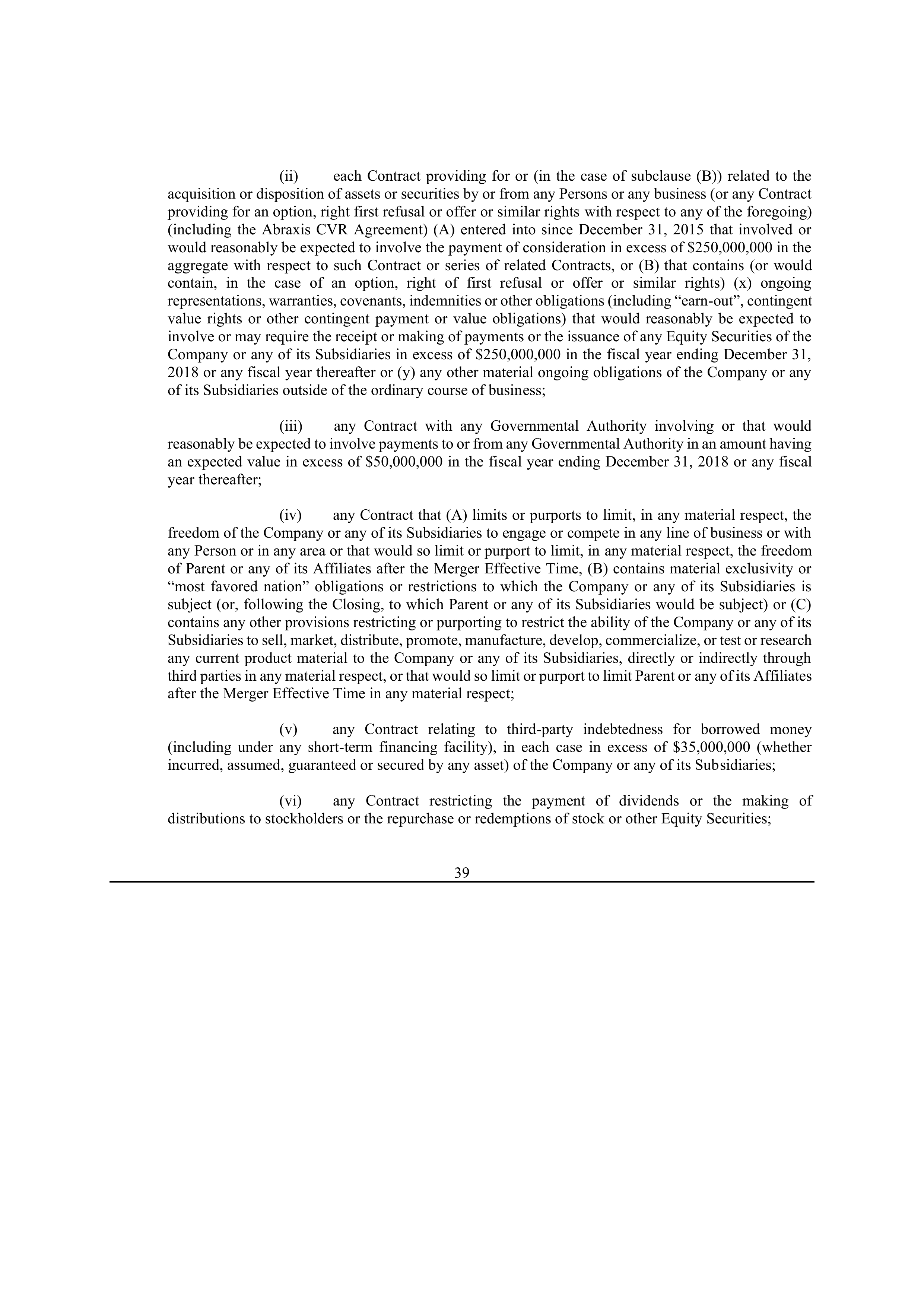 Bristol Myers Squibb Merger Agreement — page 46