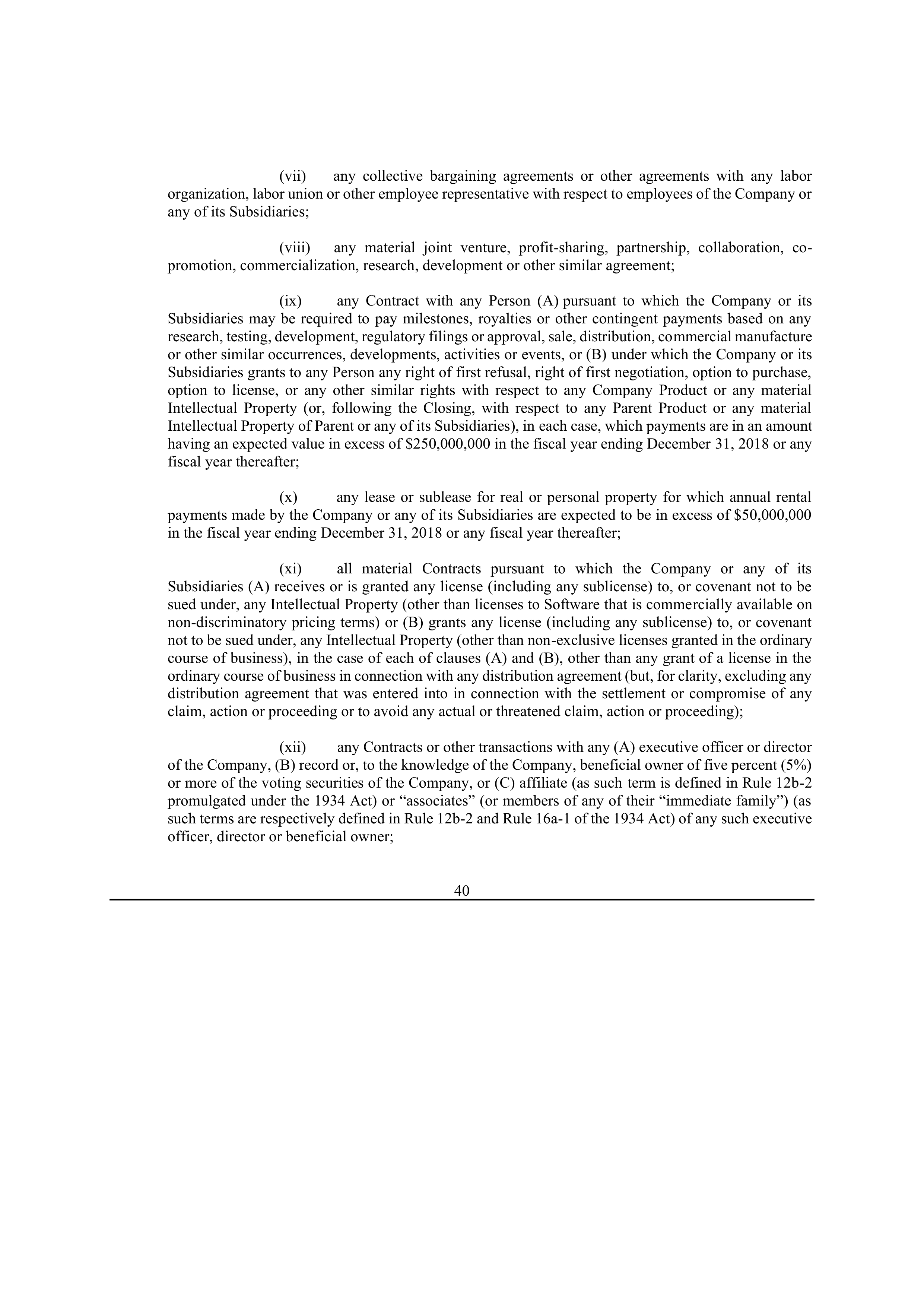 Bristol Myers Squibb Merger Agreement — page 47