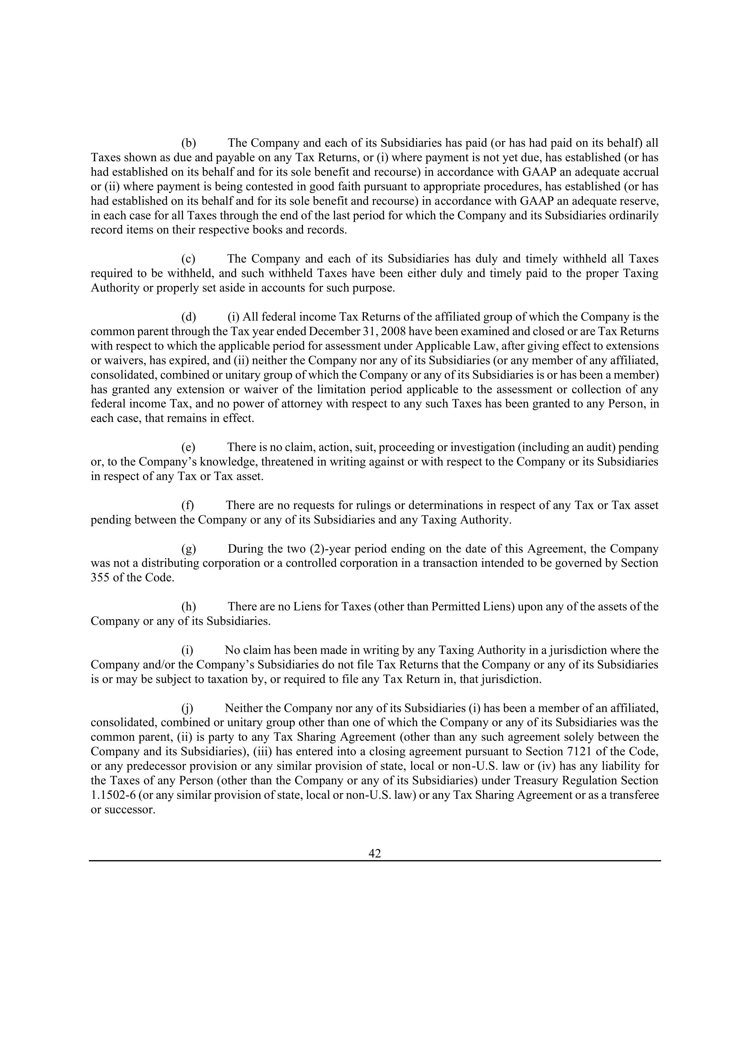 Bristol Myers Squibb Merger Agreement — page 49