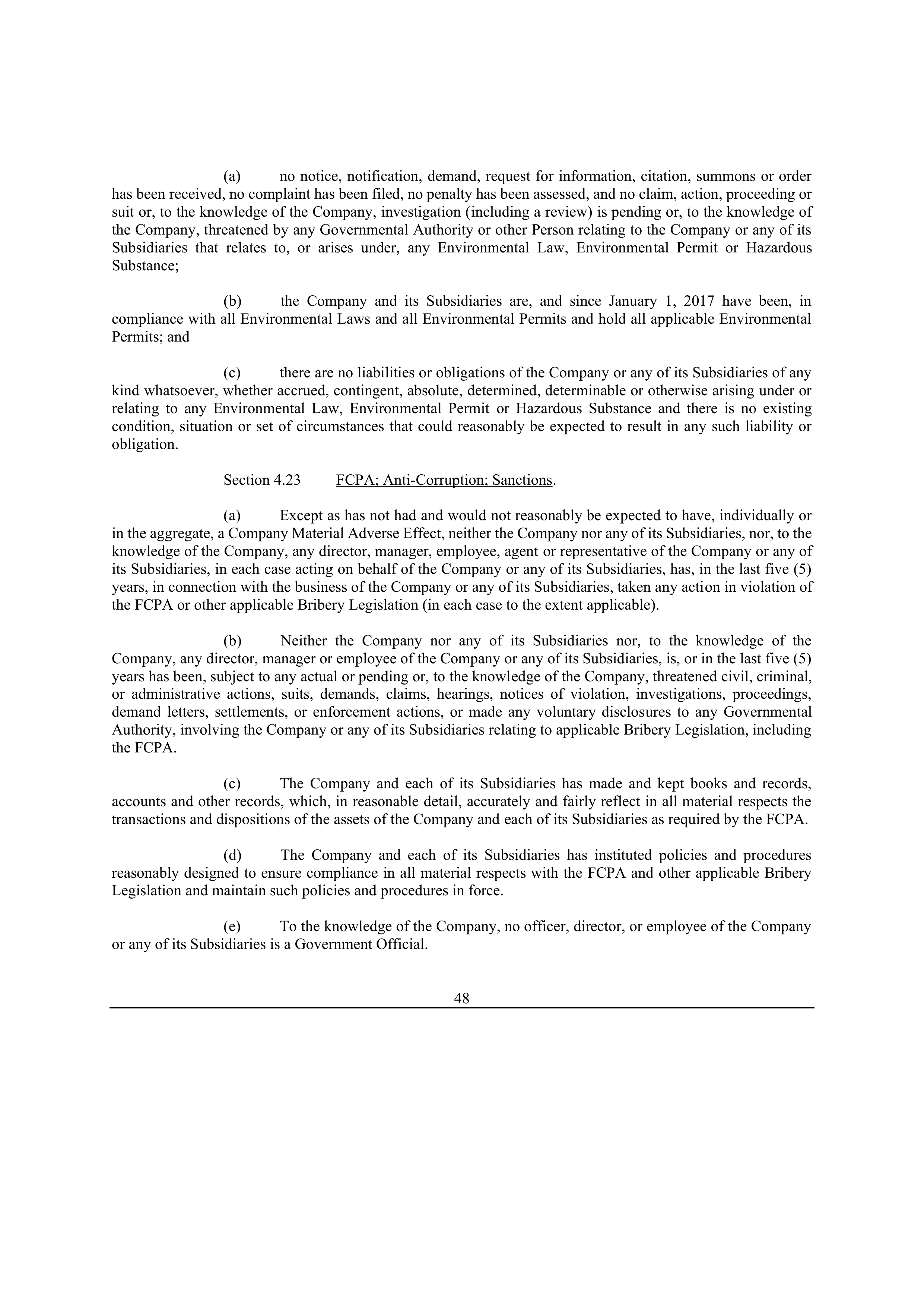 Bristol Myers Squibb Merger Agreement — page 55