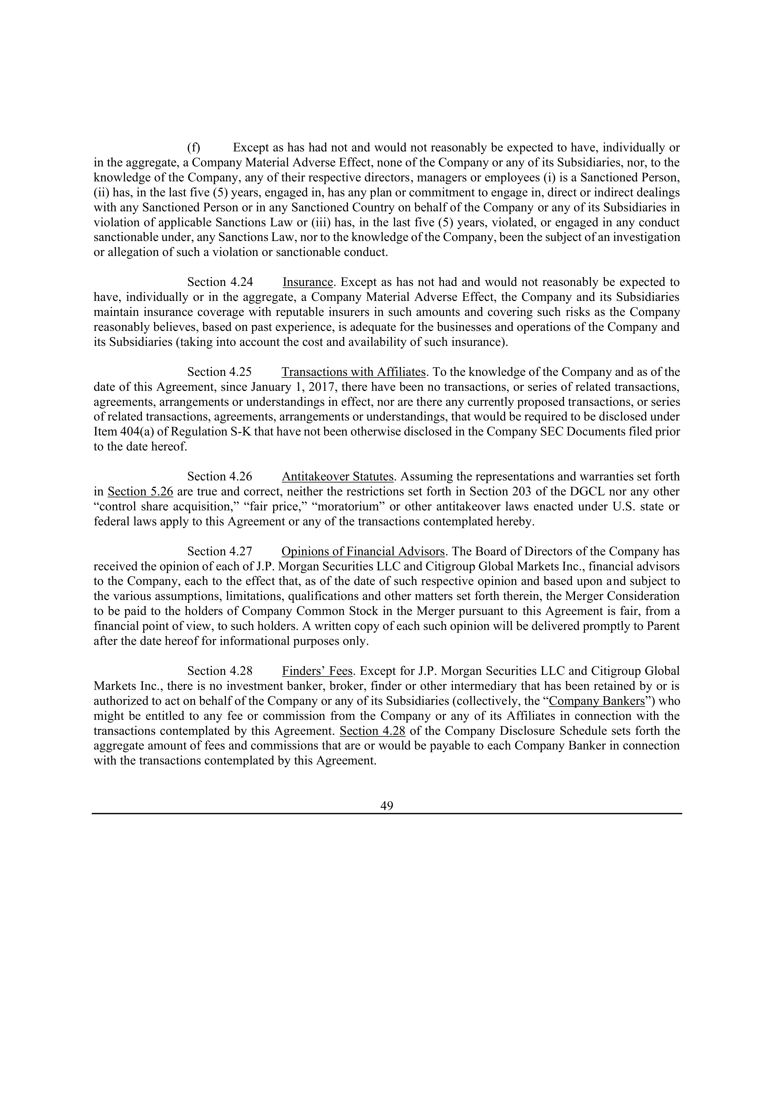 Bristol Myers Squibb Merger Agreement — page 56