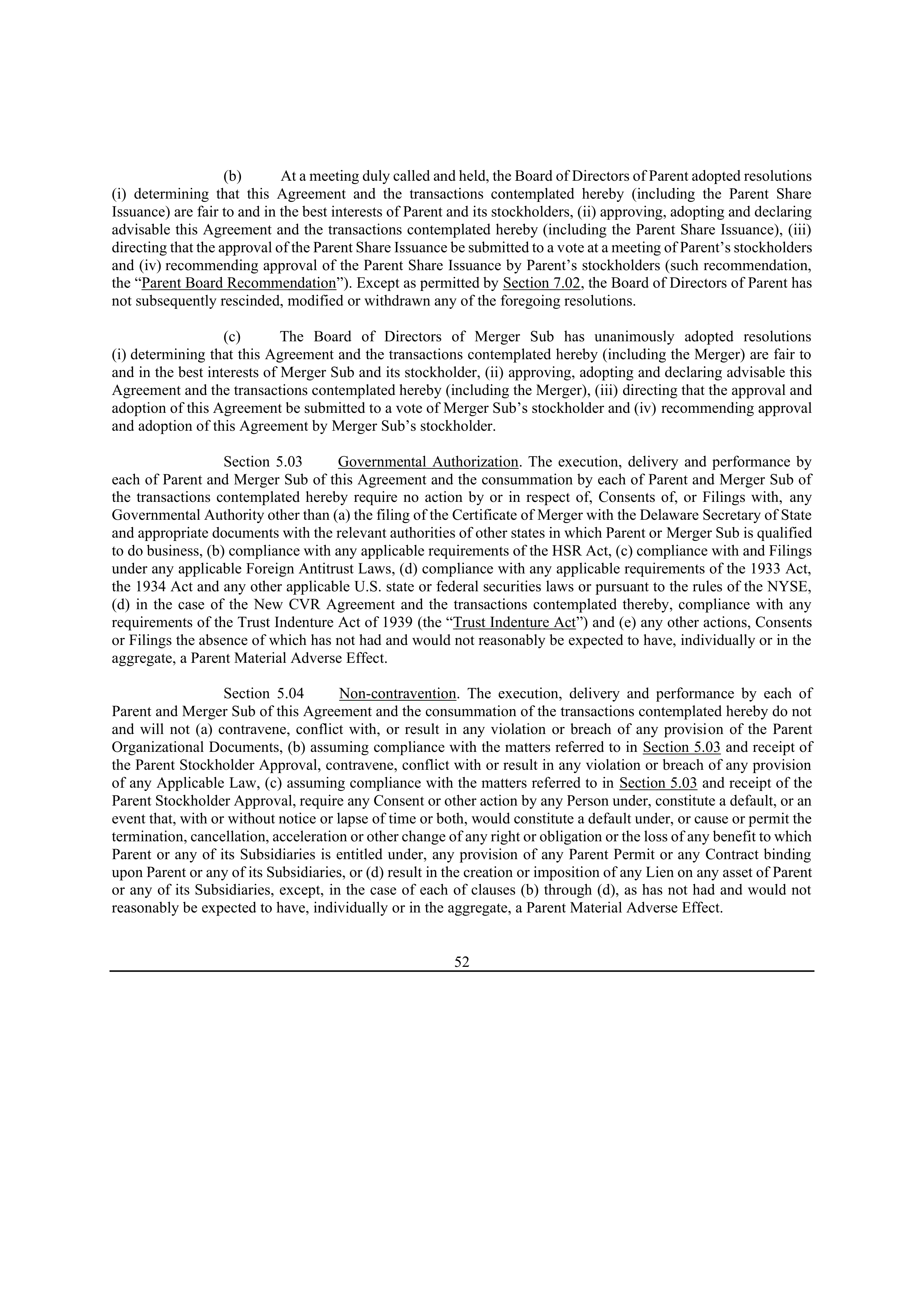 Bristol Myers Squibb Merger Agreement — page 59