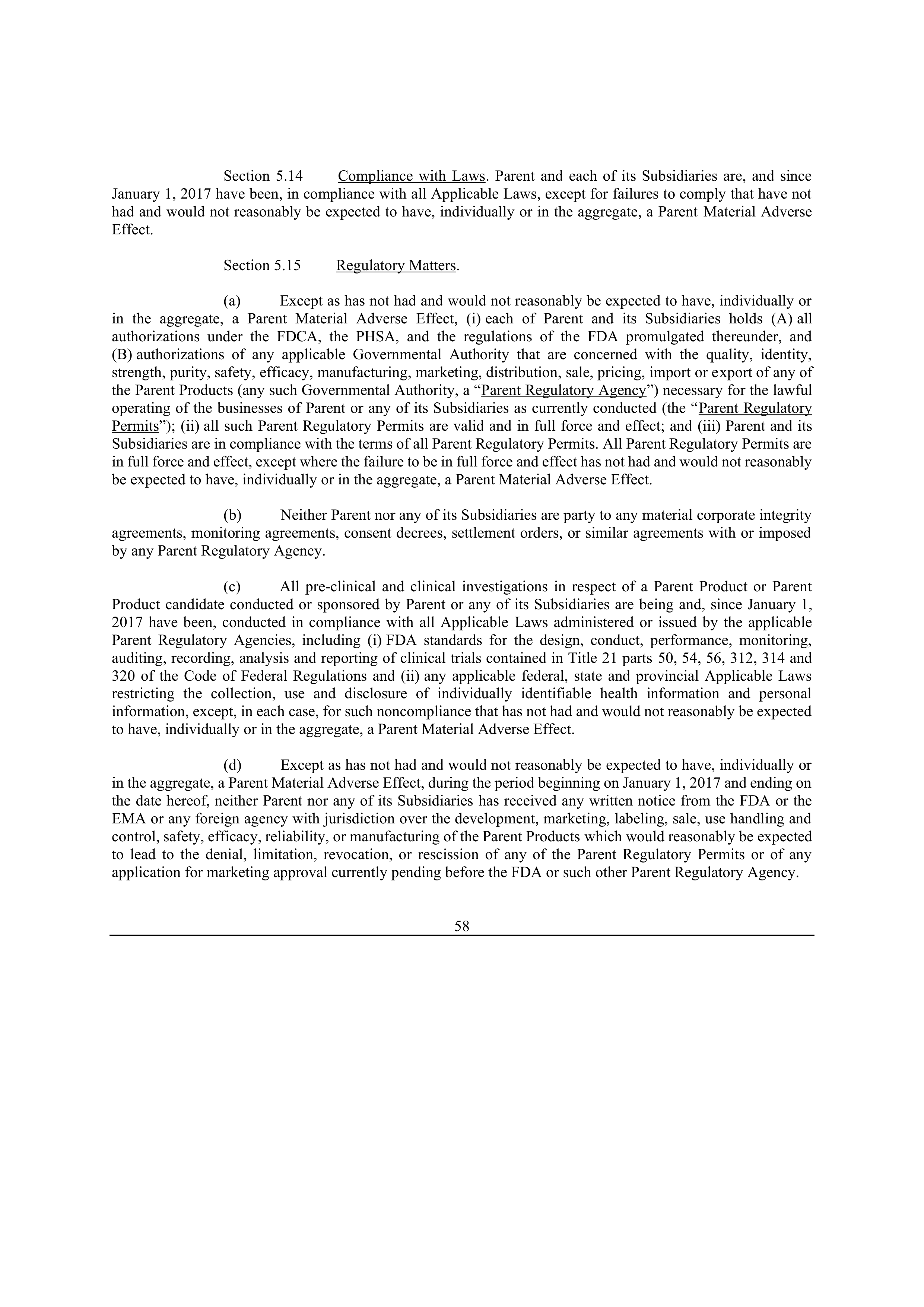Bristol Myers Squibb Merger Agreement — page 65