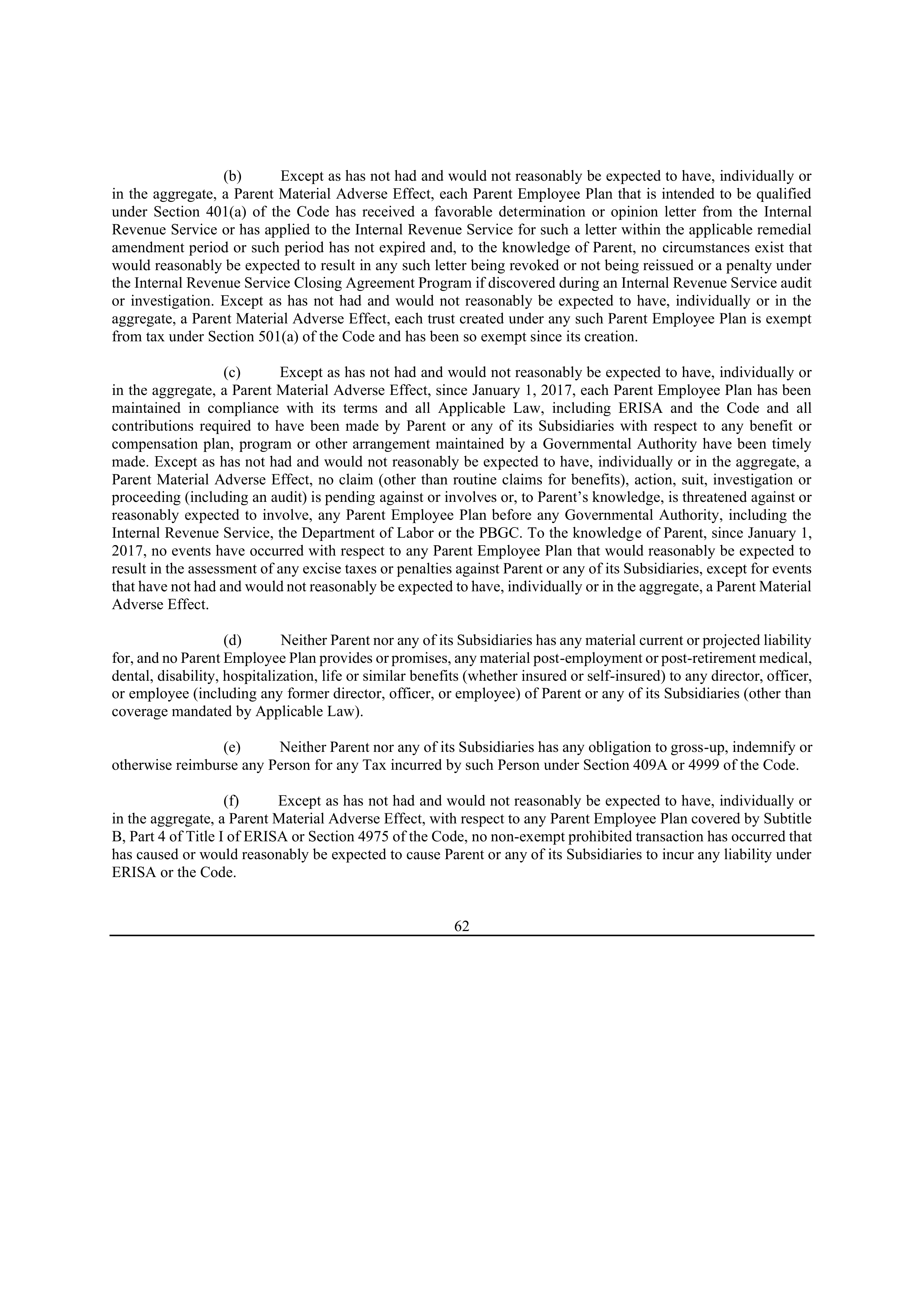 Bristol Myers Squibb Merger Agreement — page 69