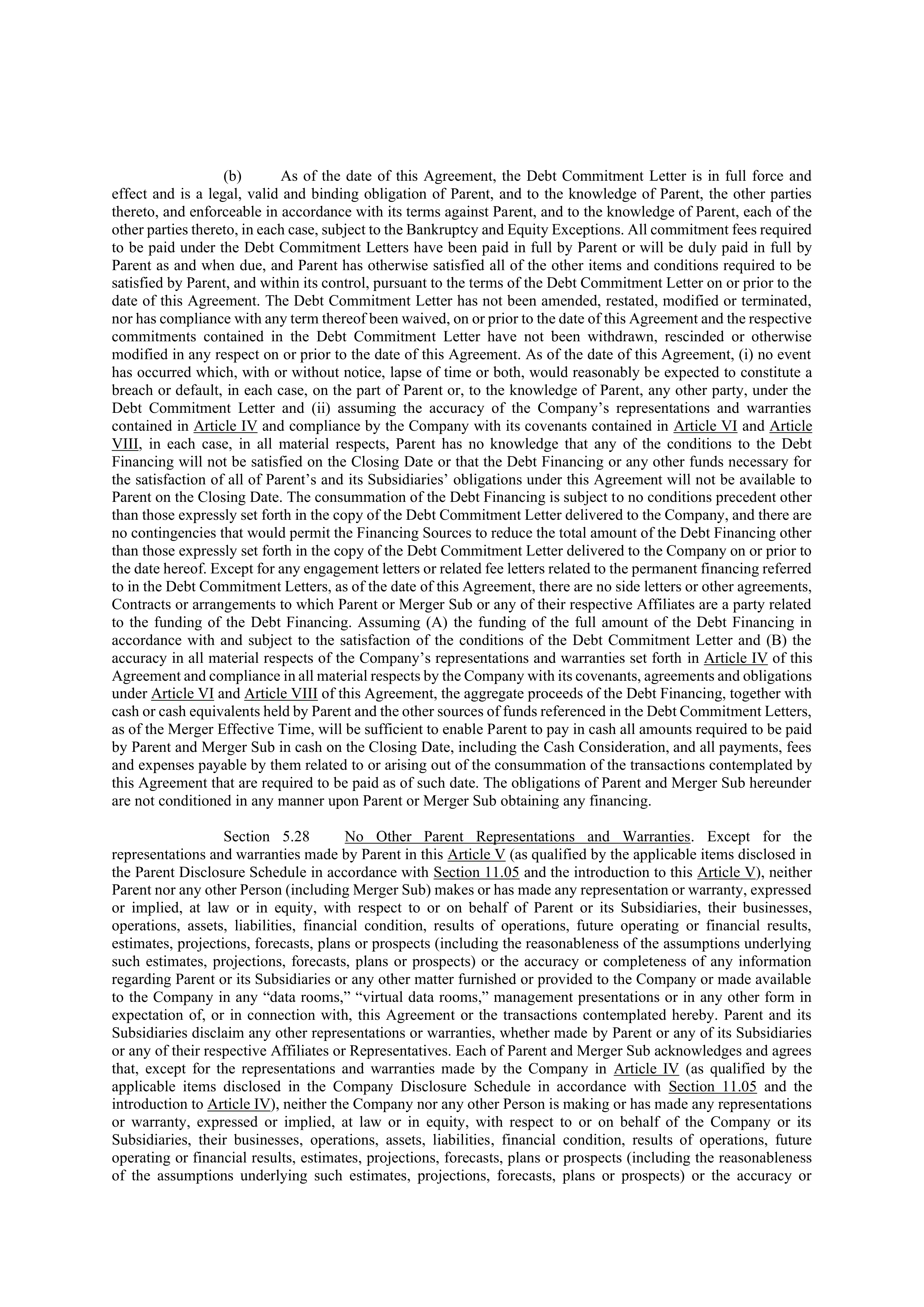 Bristol Myers Squibb Merger Agreement — page 75