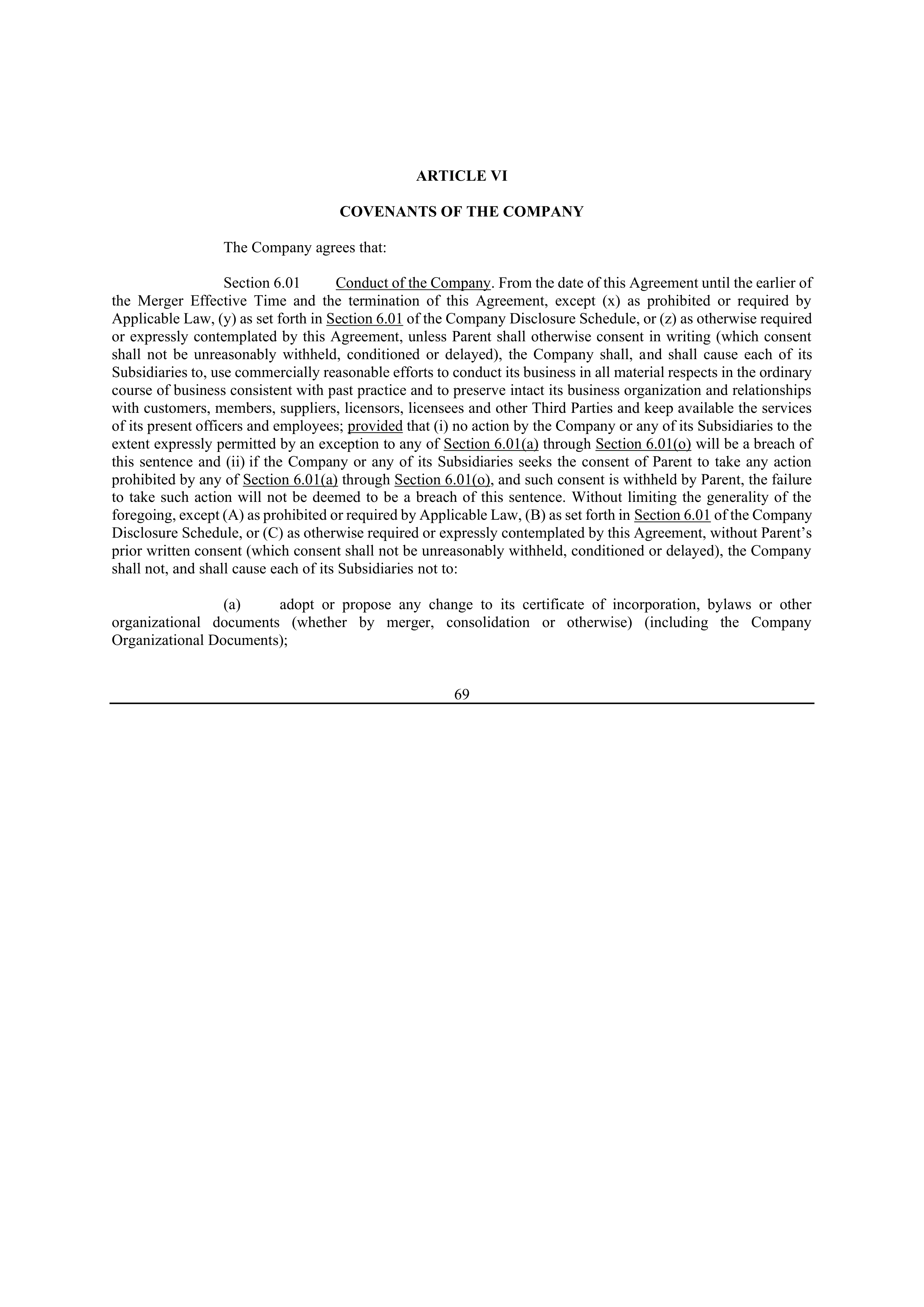 Bristol Myers Squibb Merger Agreement — page 77
