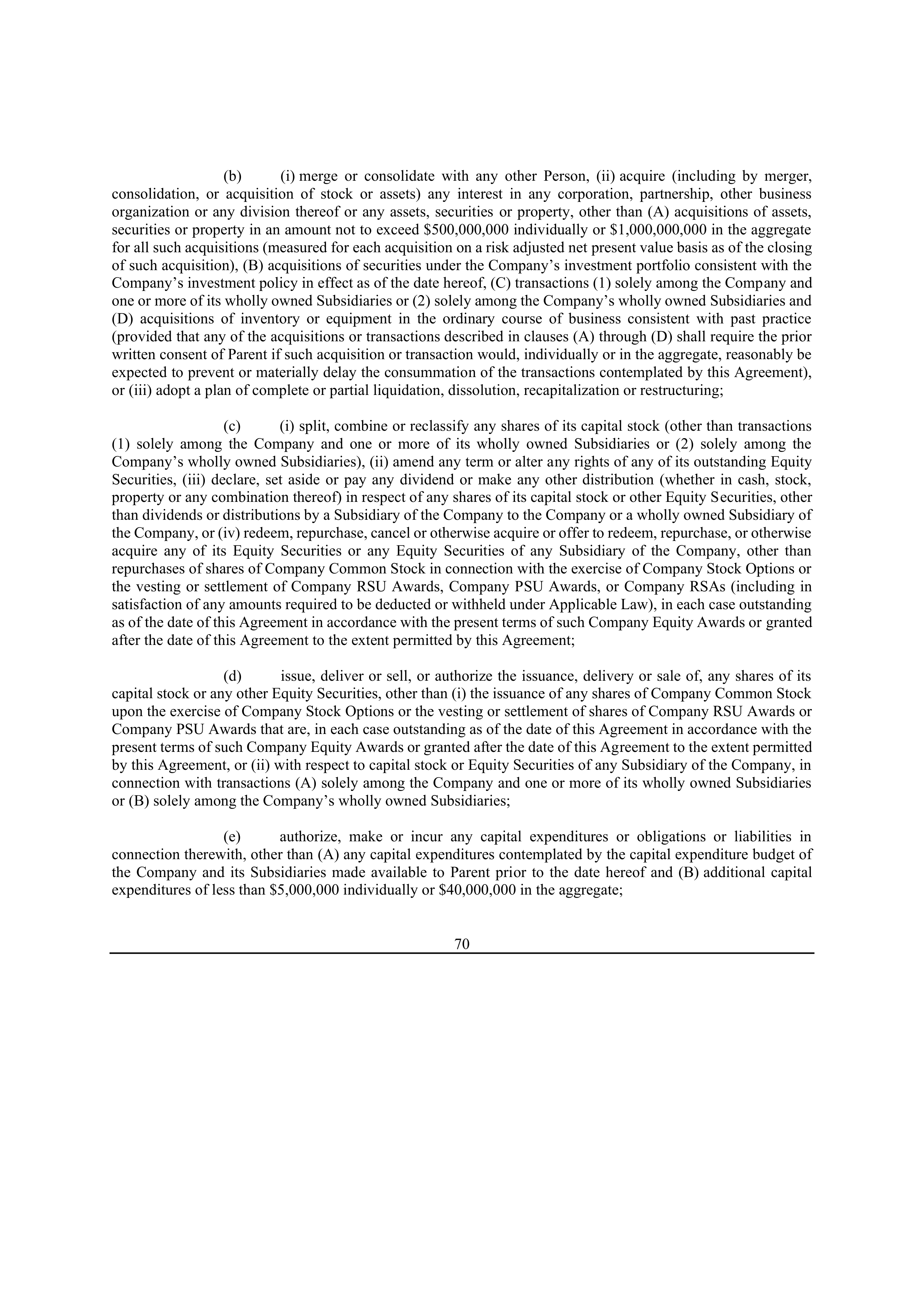 Bristol Myers Squibb Merger Agreement — page 78