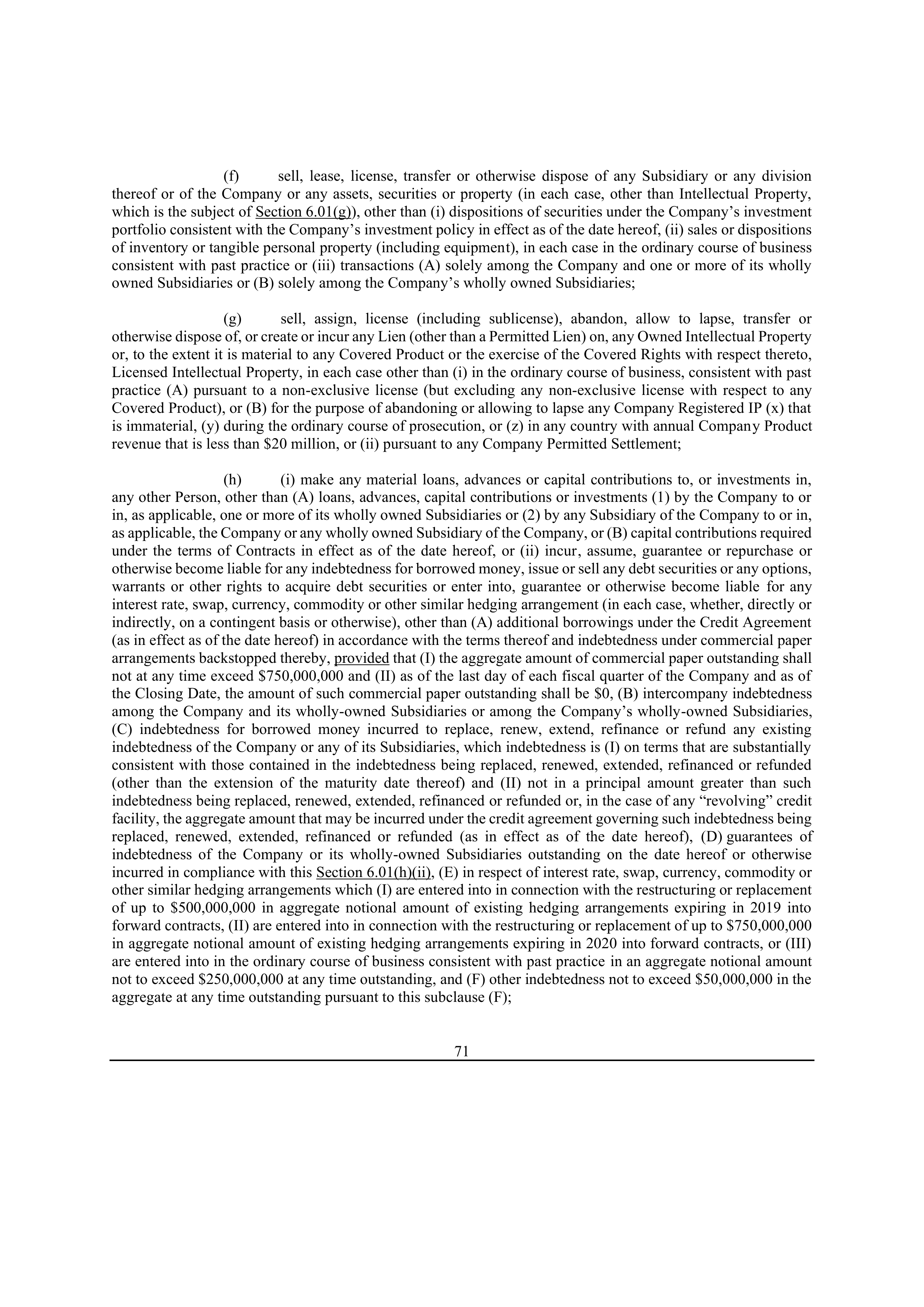 Bristol Myers Squibb Merger Agreement — page 79
