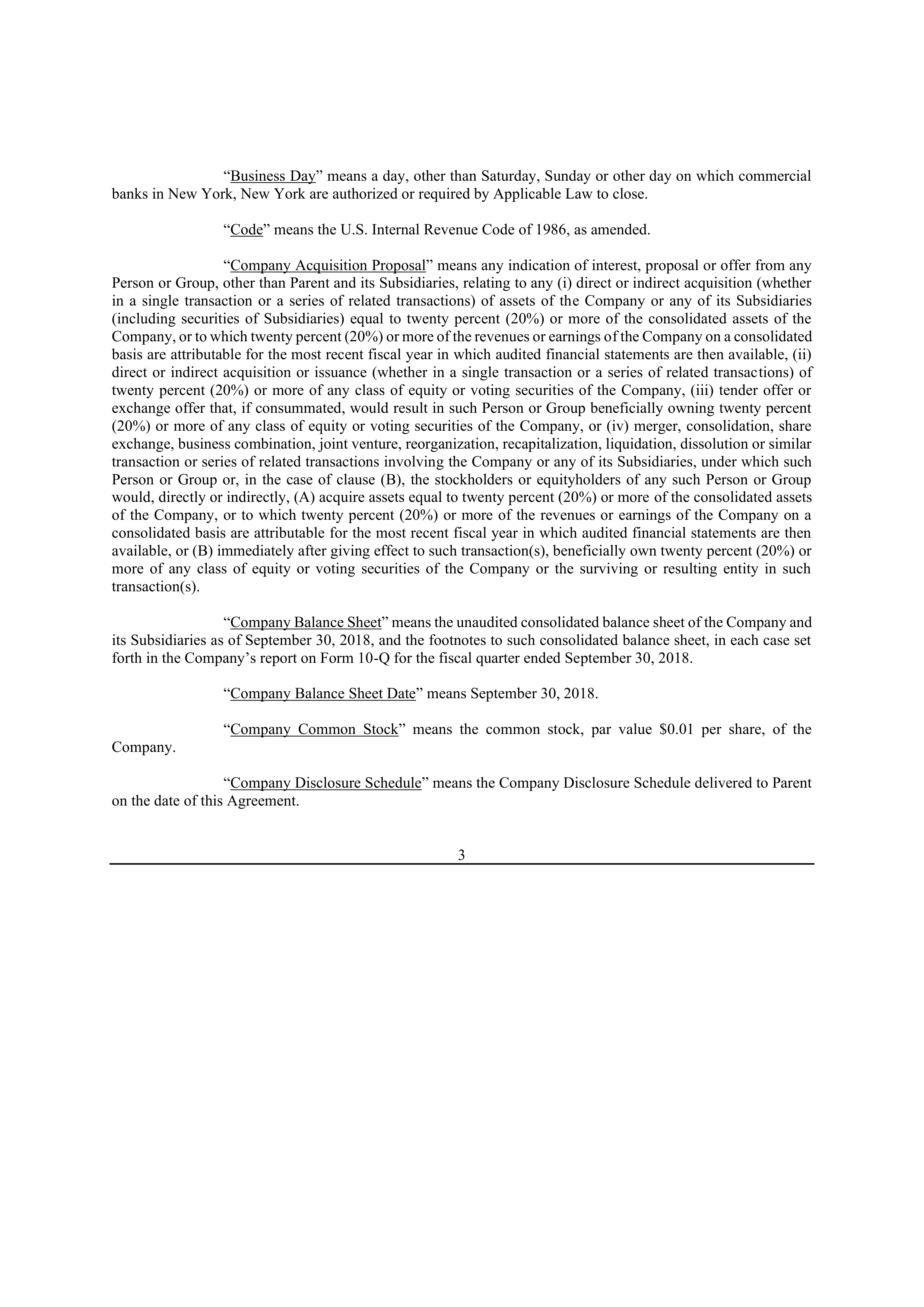 Bristol Myers Squibb Merger Agreement — page 8