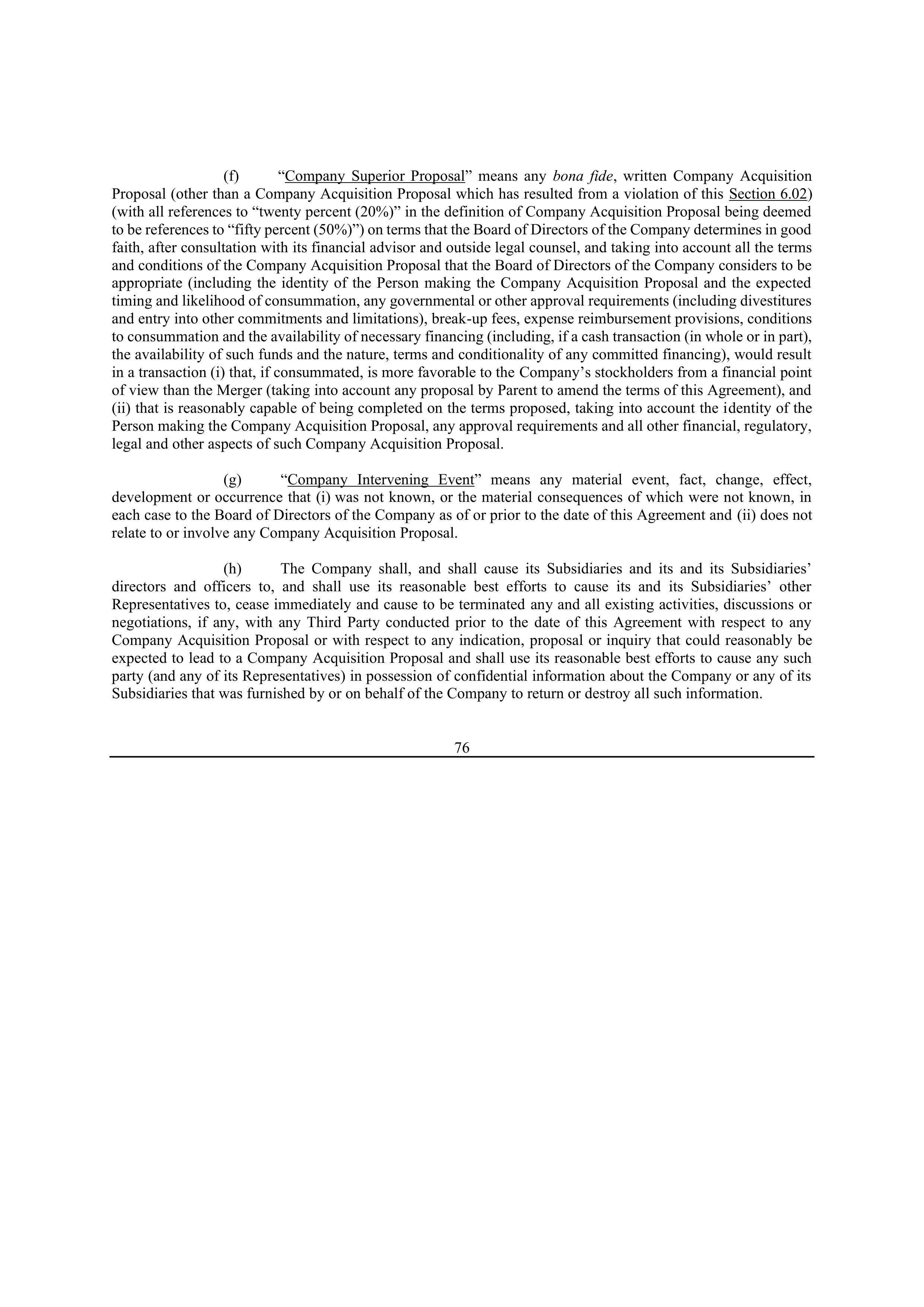 Bristol Myers Squibb Merger Agreement — page 84