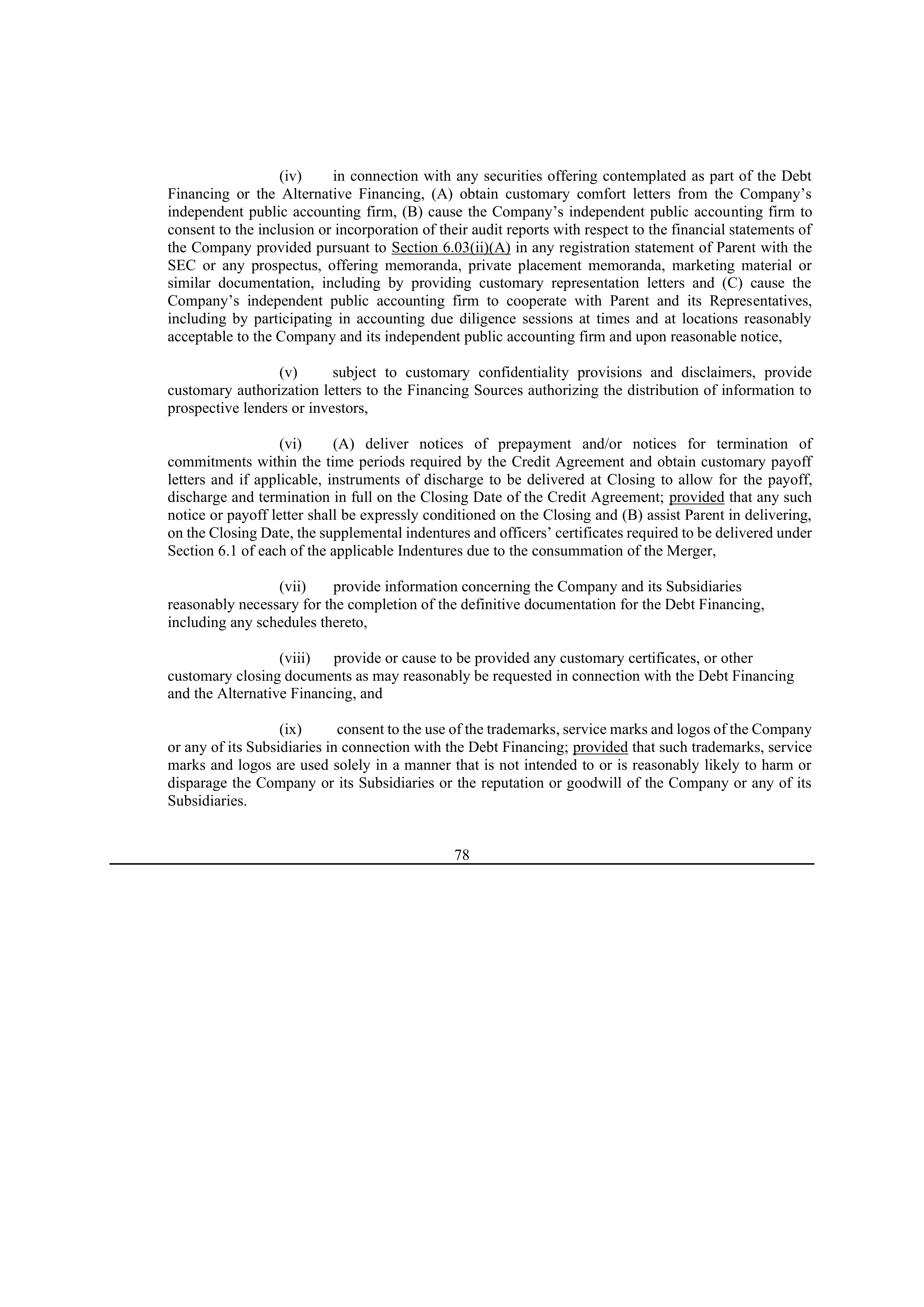 Bristol Myers Squibb Merger Agreement — page 86