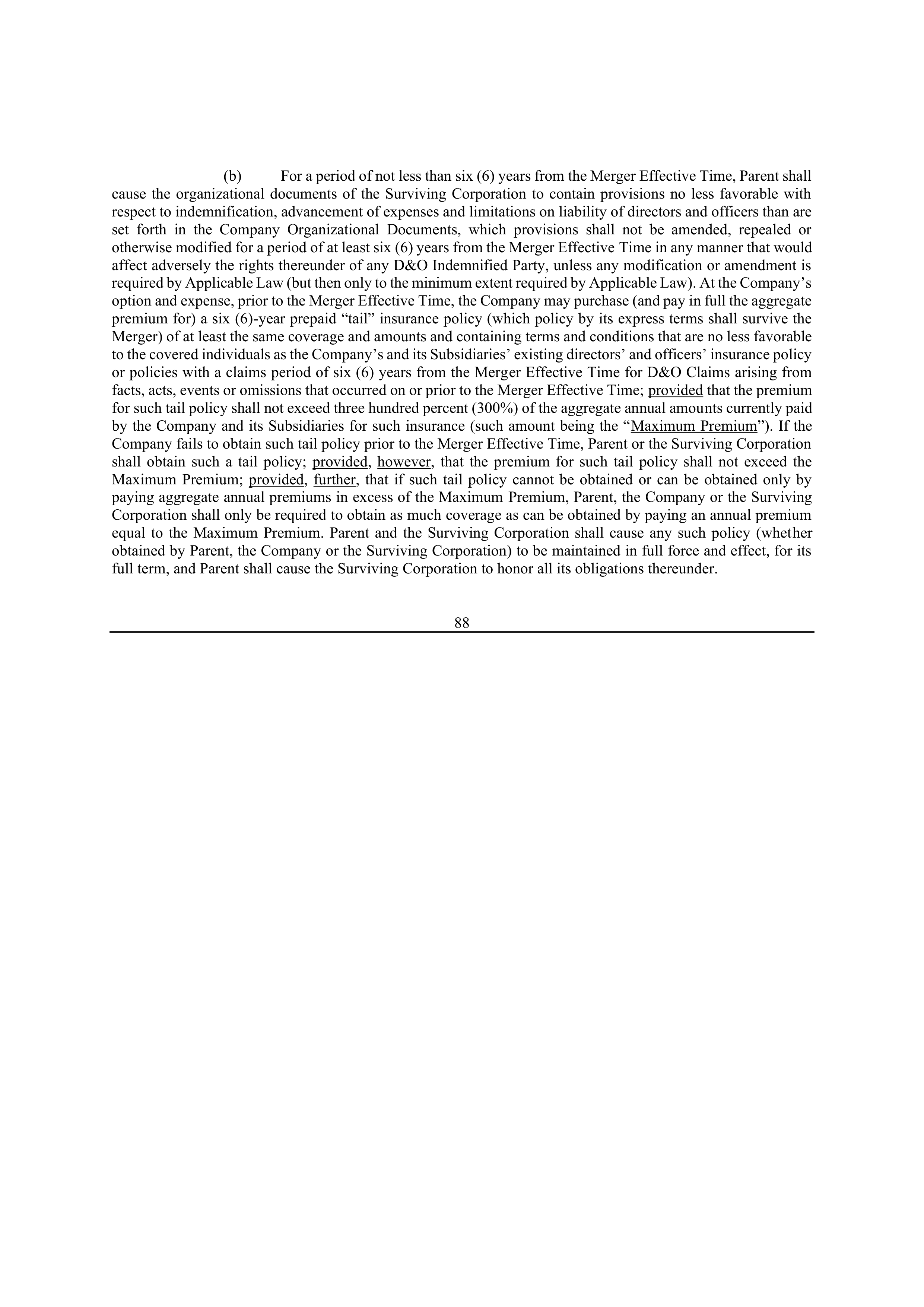 Bristol Myers Squibb Merger Agreement — page 98
