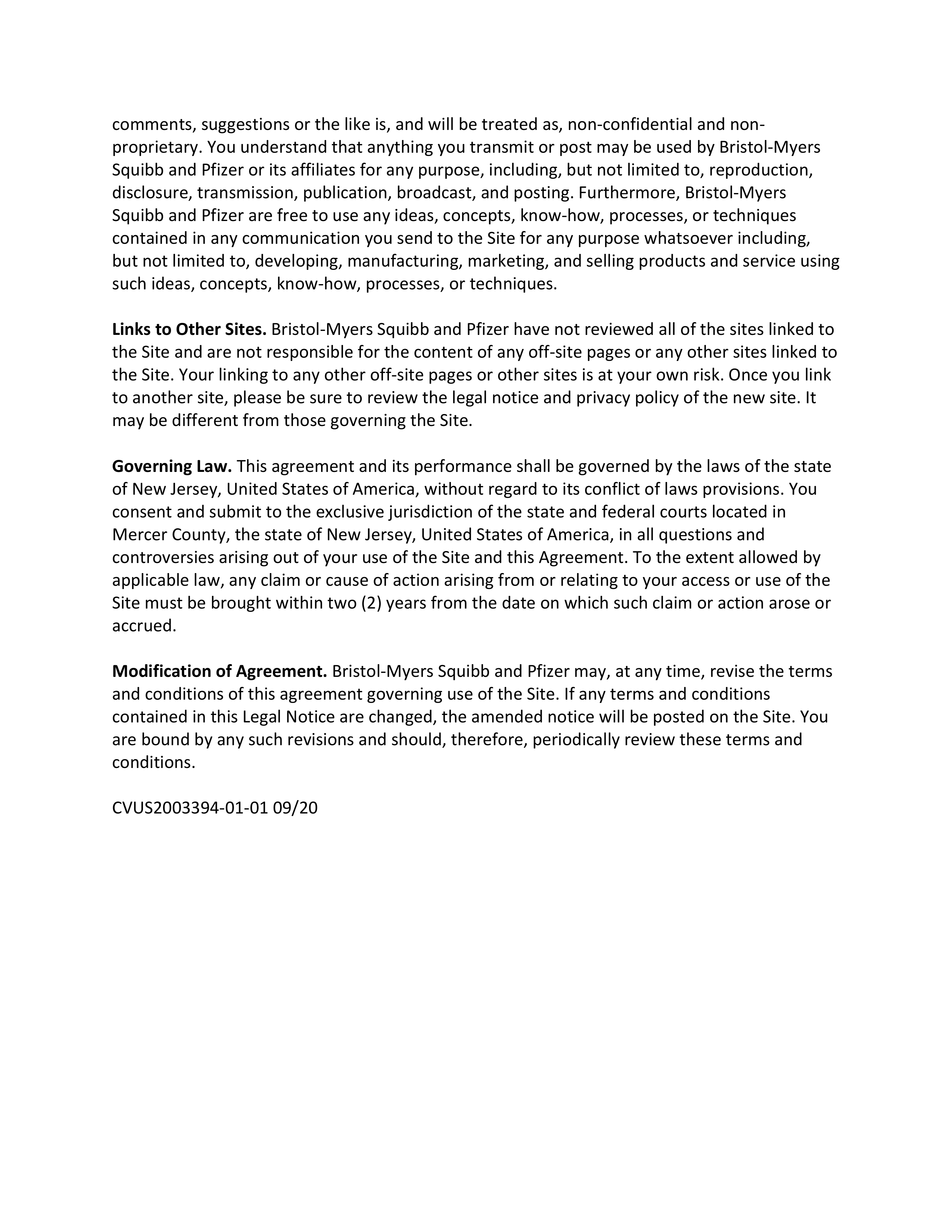 Bristol Myers Squibb Pfizer Legal Notice — page 3