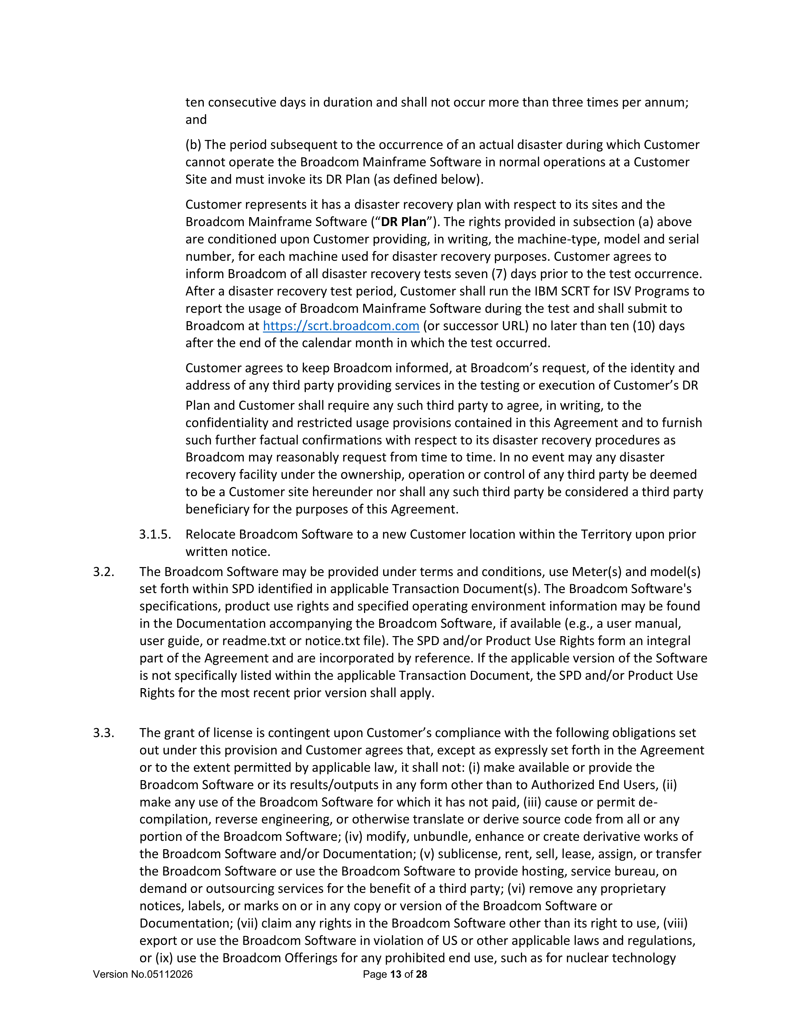 Broadcom End User Agreement — page 13