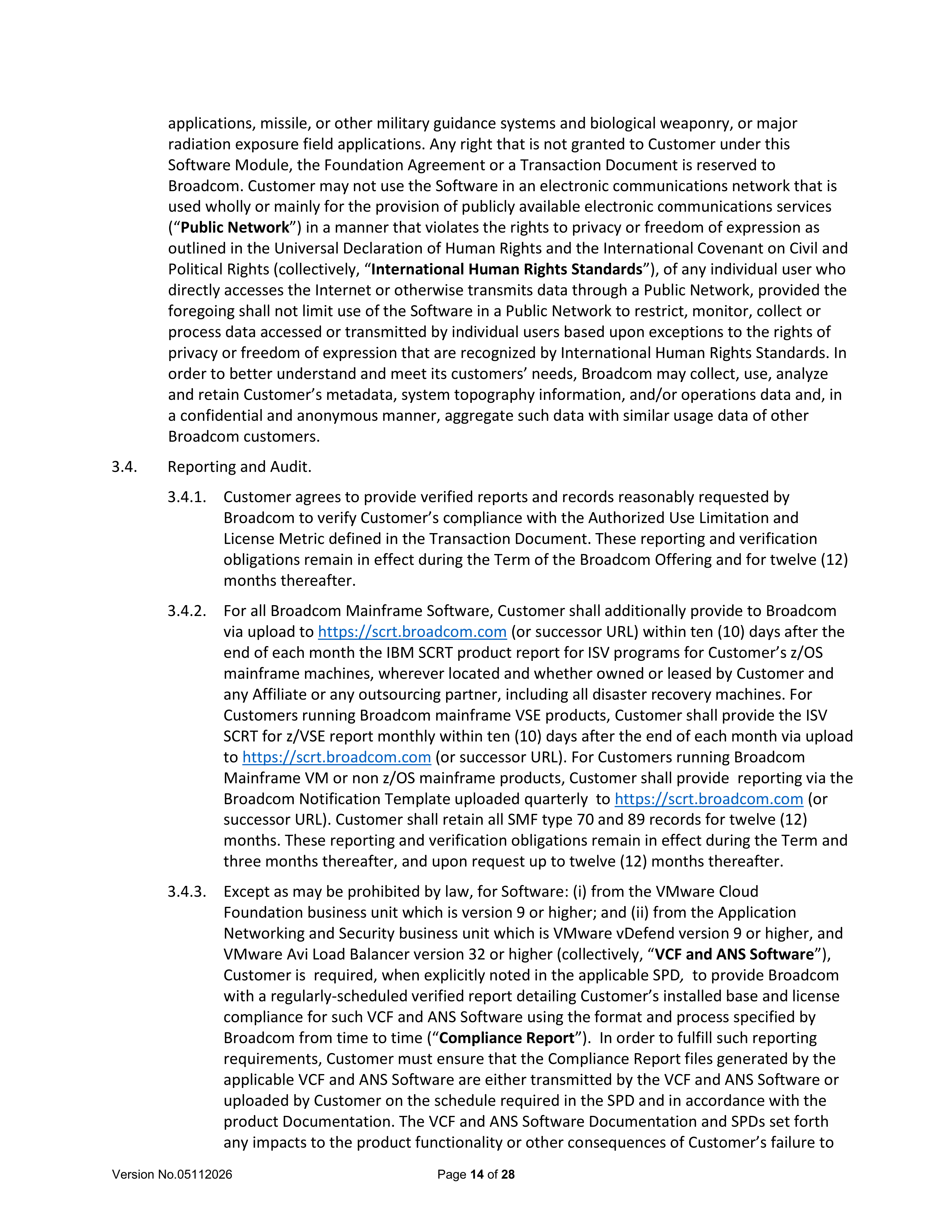 Broadcom End User Agreement — page 14