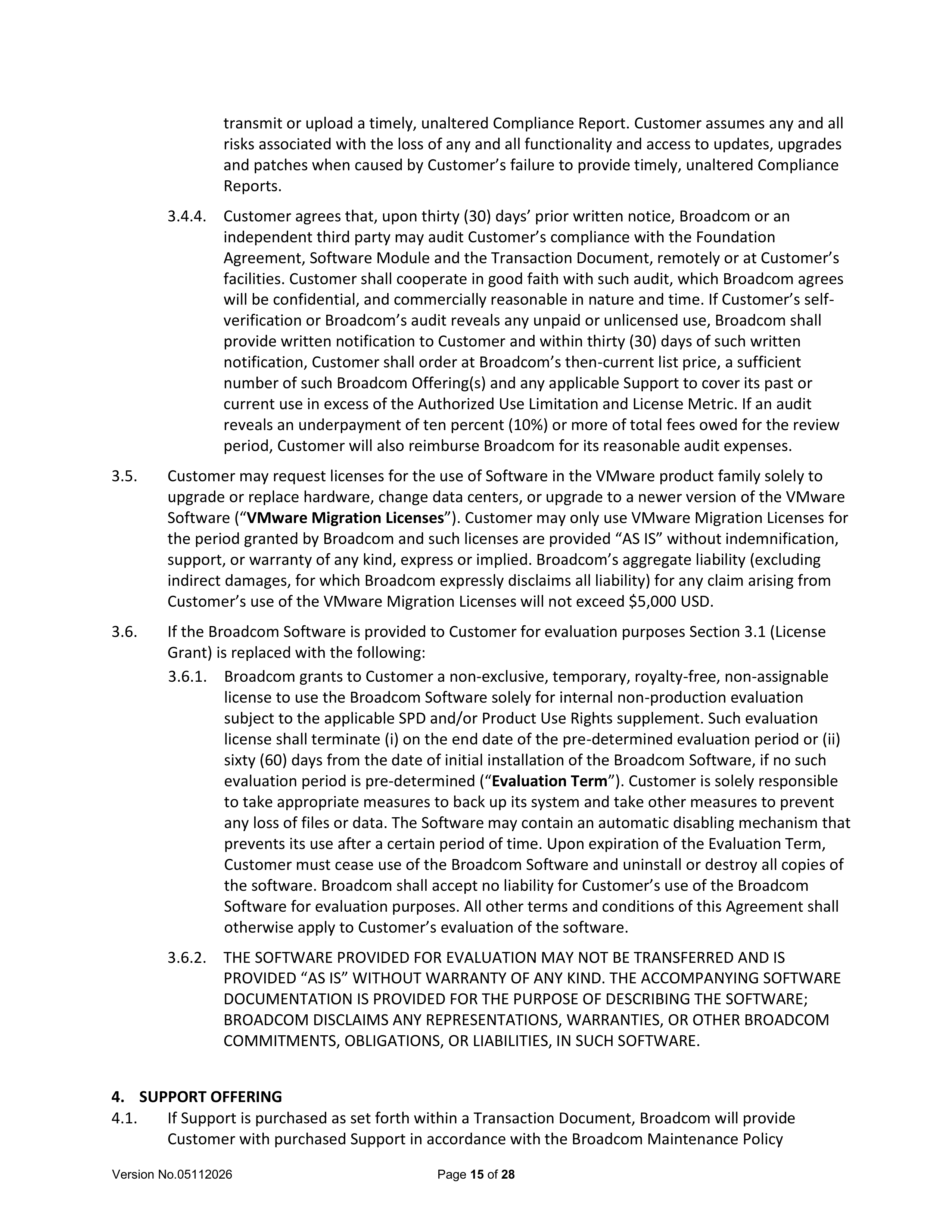 Broadcom End User Agreement — page 15