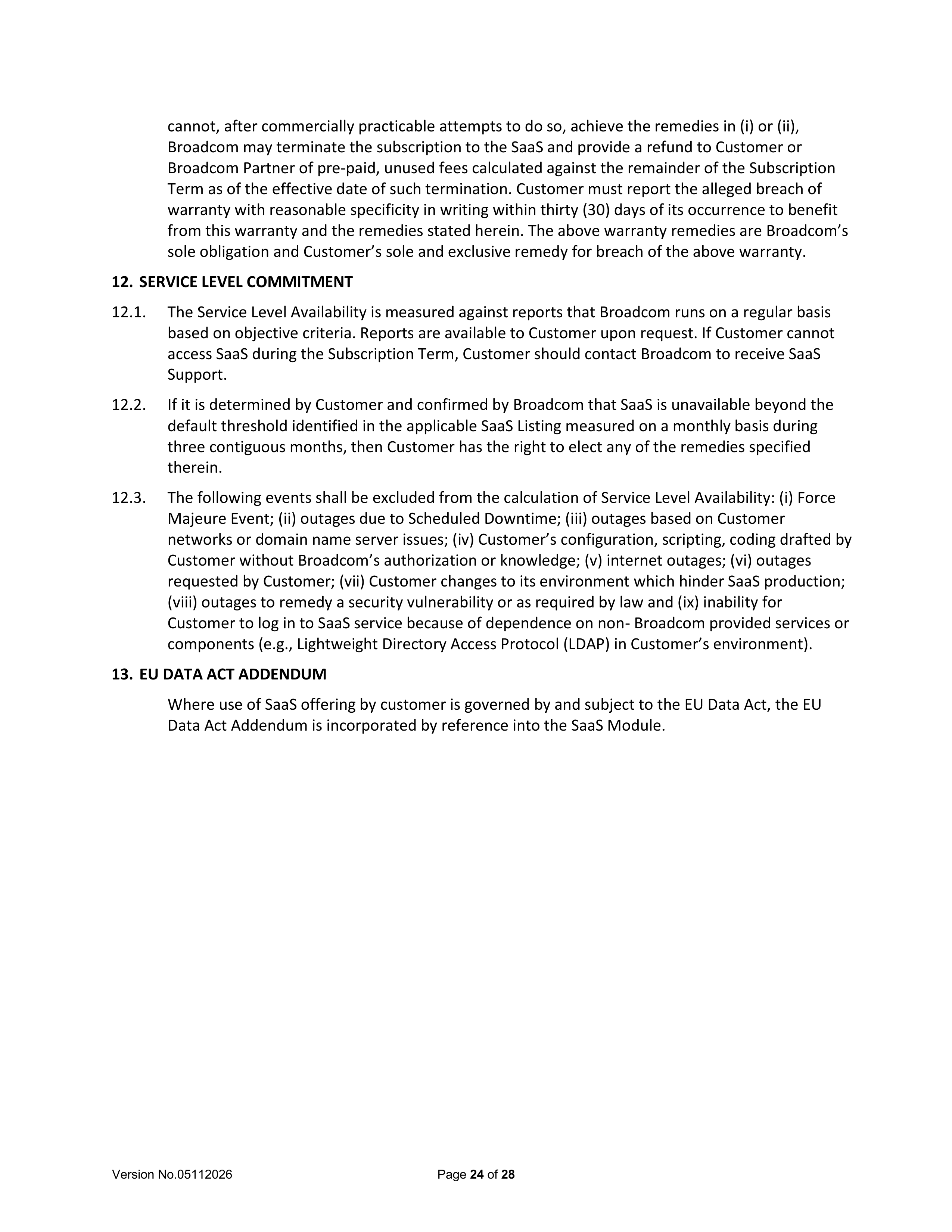 Broadcom End User Agreement — page 24