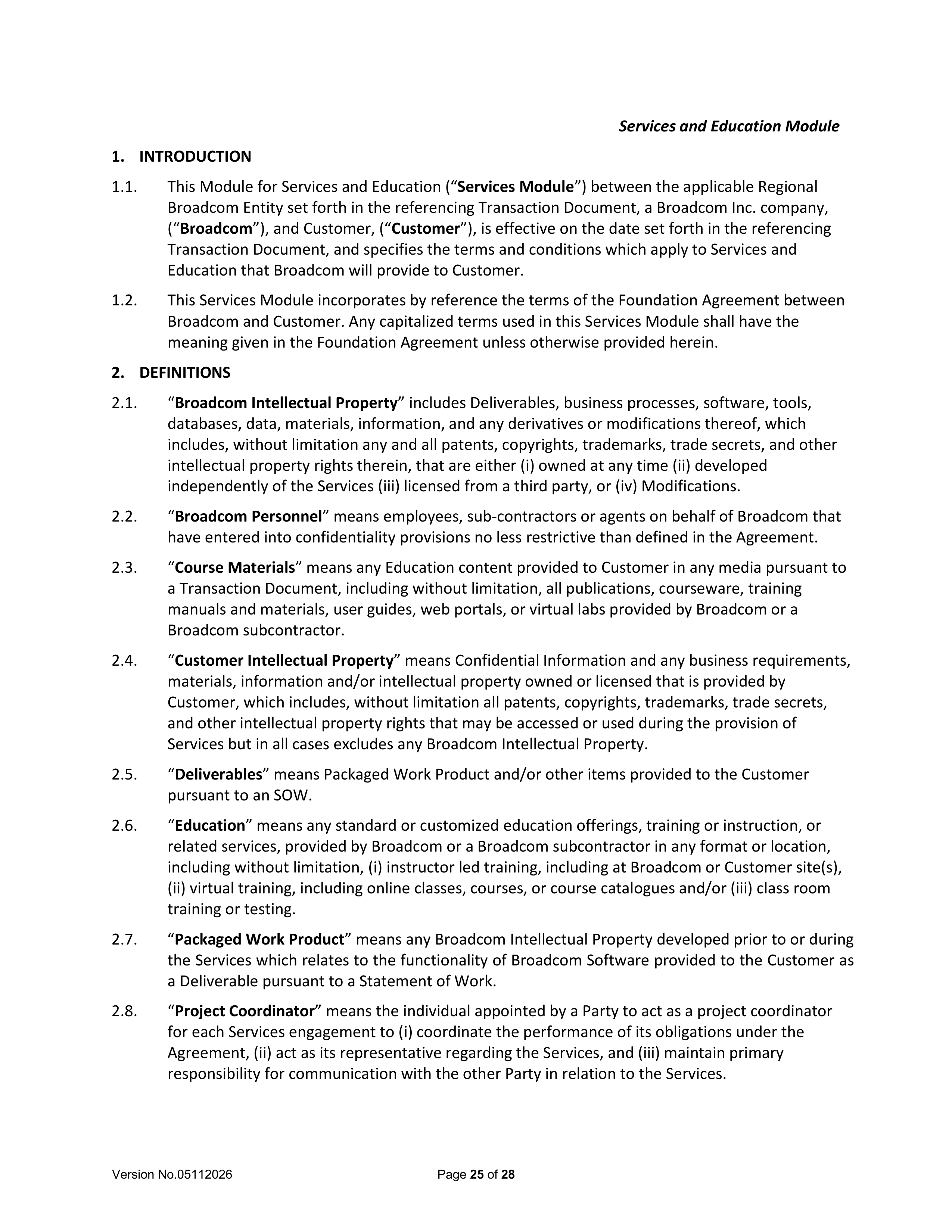 Broadcom End User Agreement — page 25