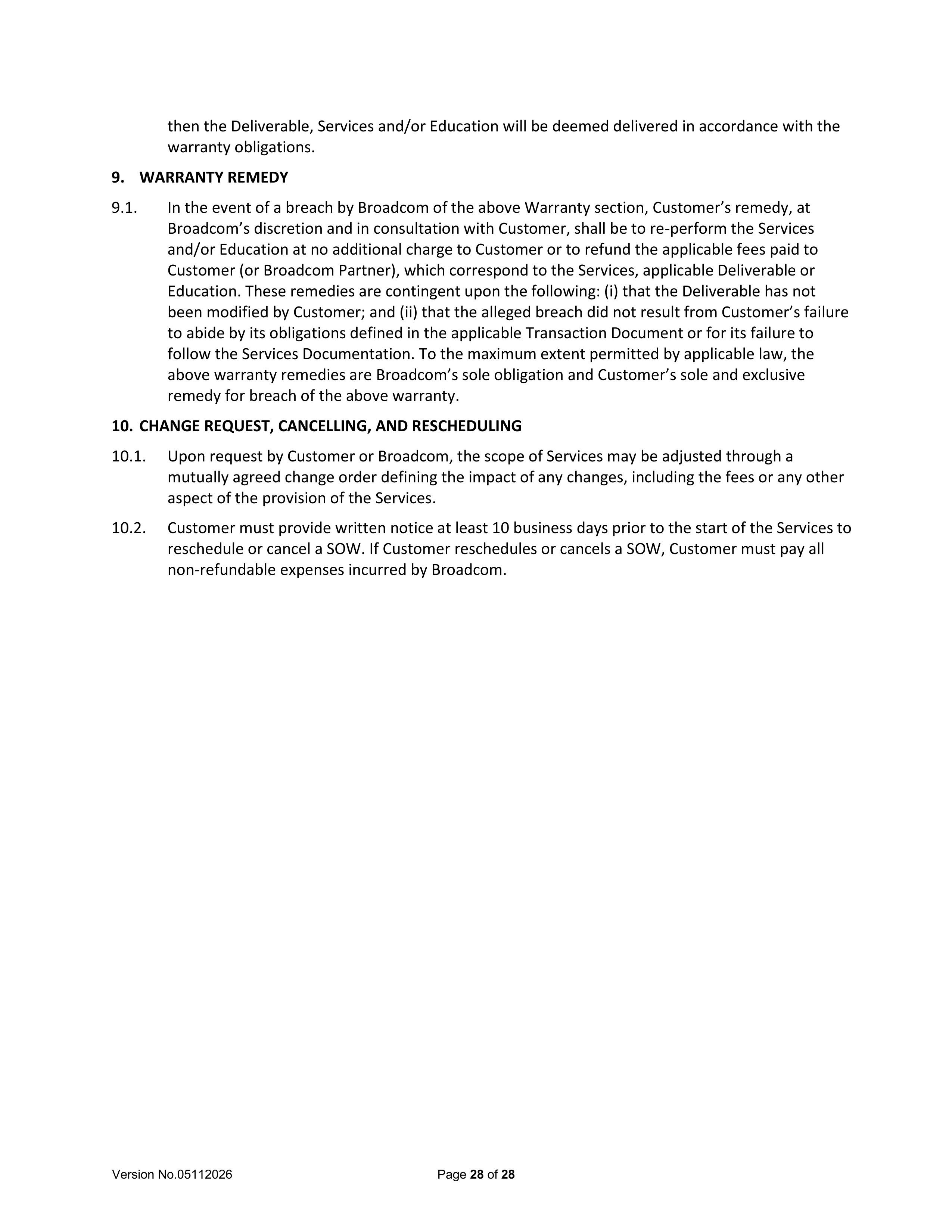 Broadcom End User Agreement — page 28