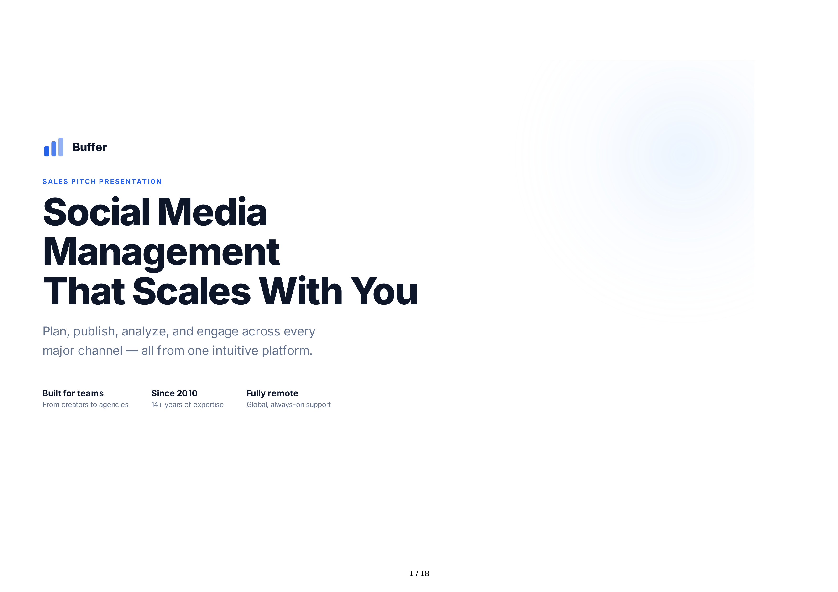 Buffer Sales Pitch Presentation — page 1