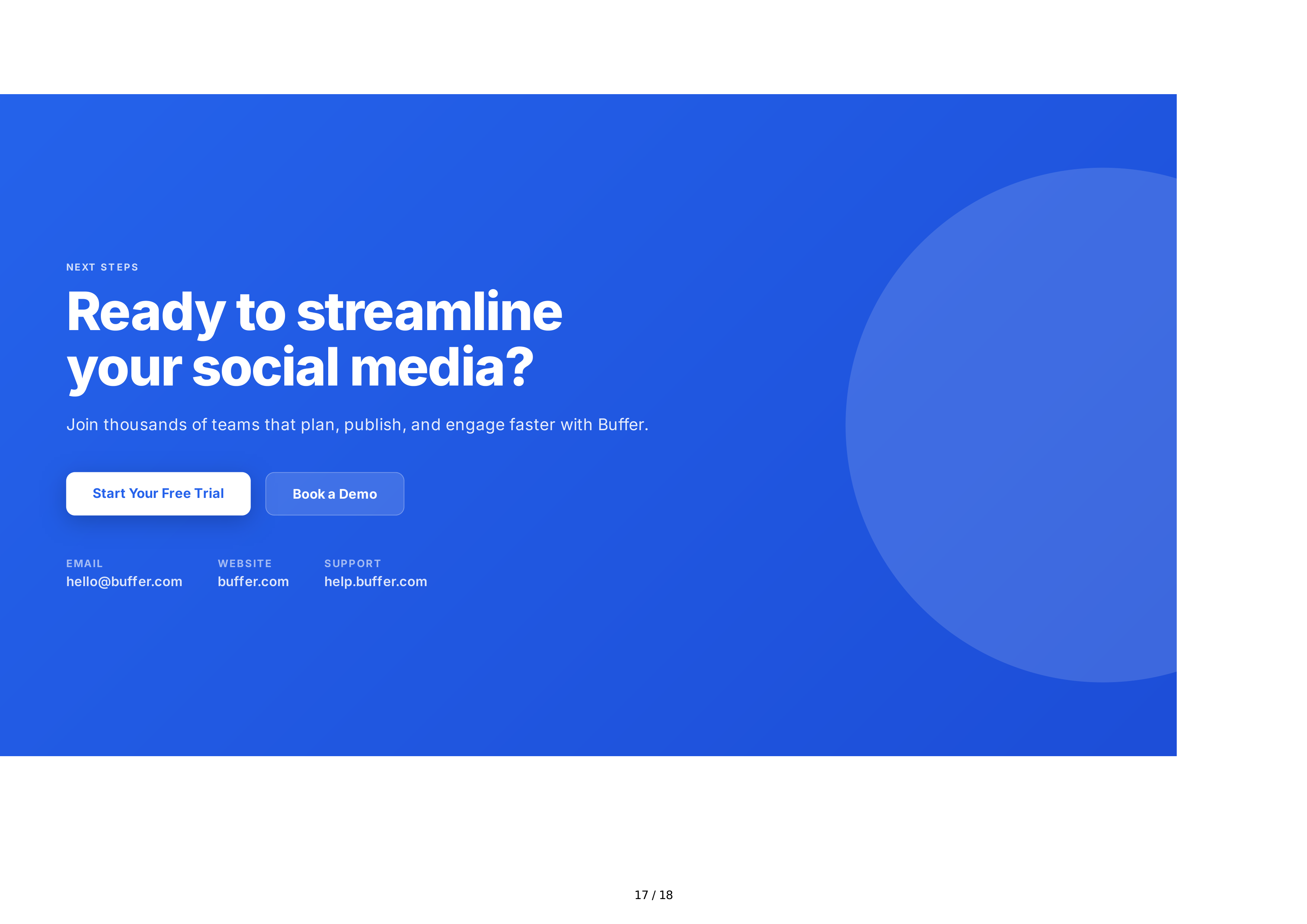 Buffer Sales Pitch Presentation — page 17