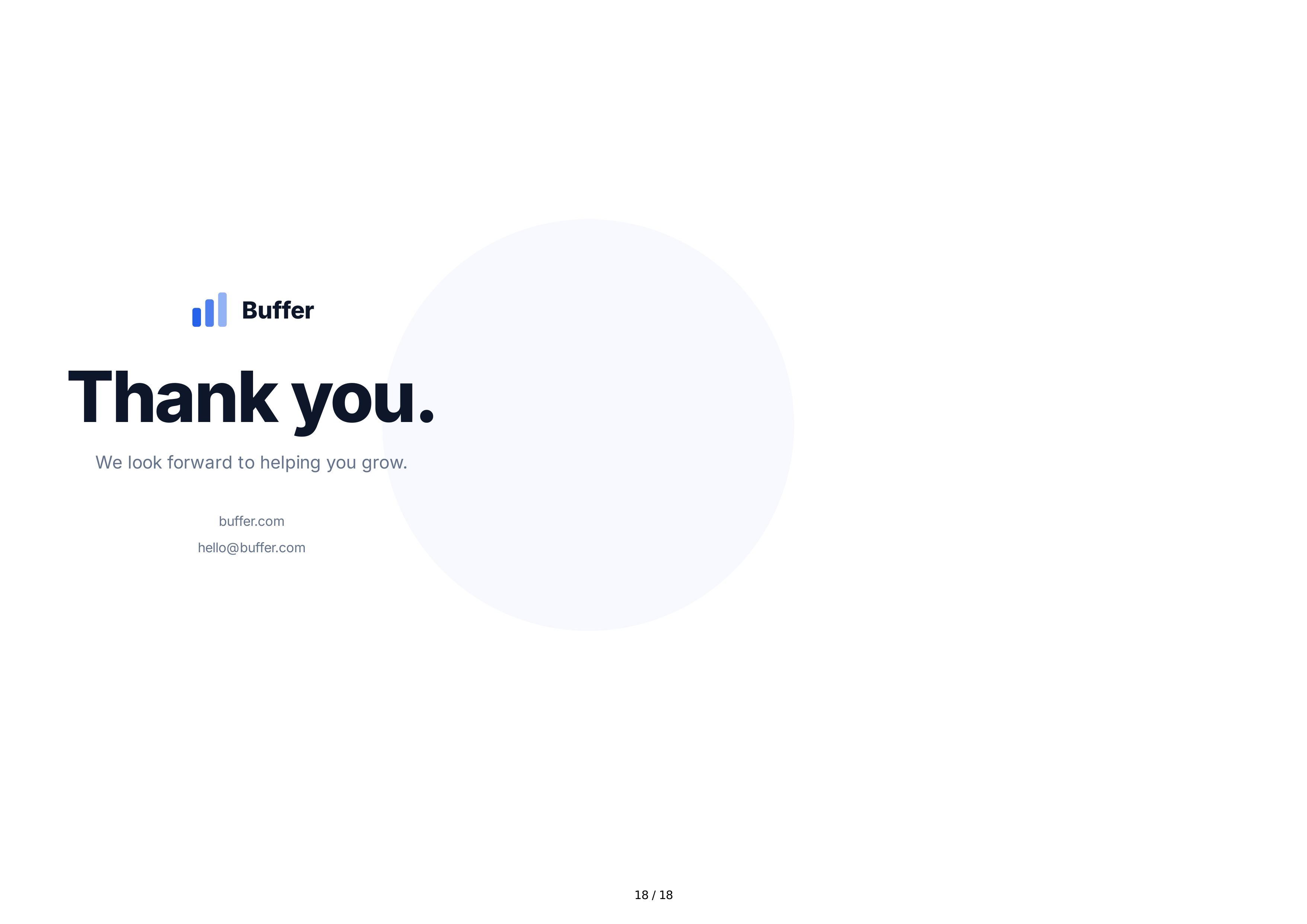 Buffer Sales Pitch Presentation — page 18