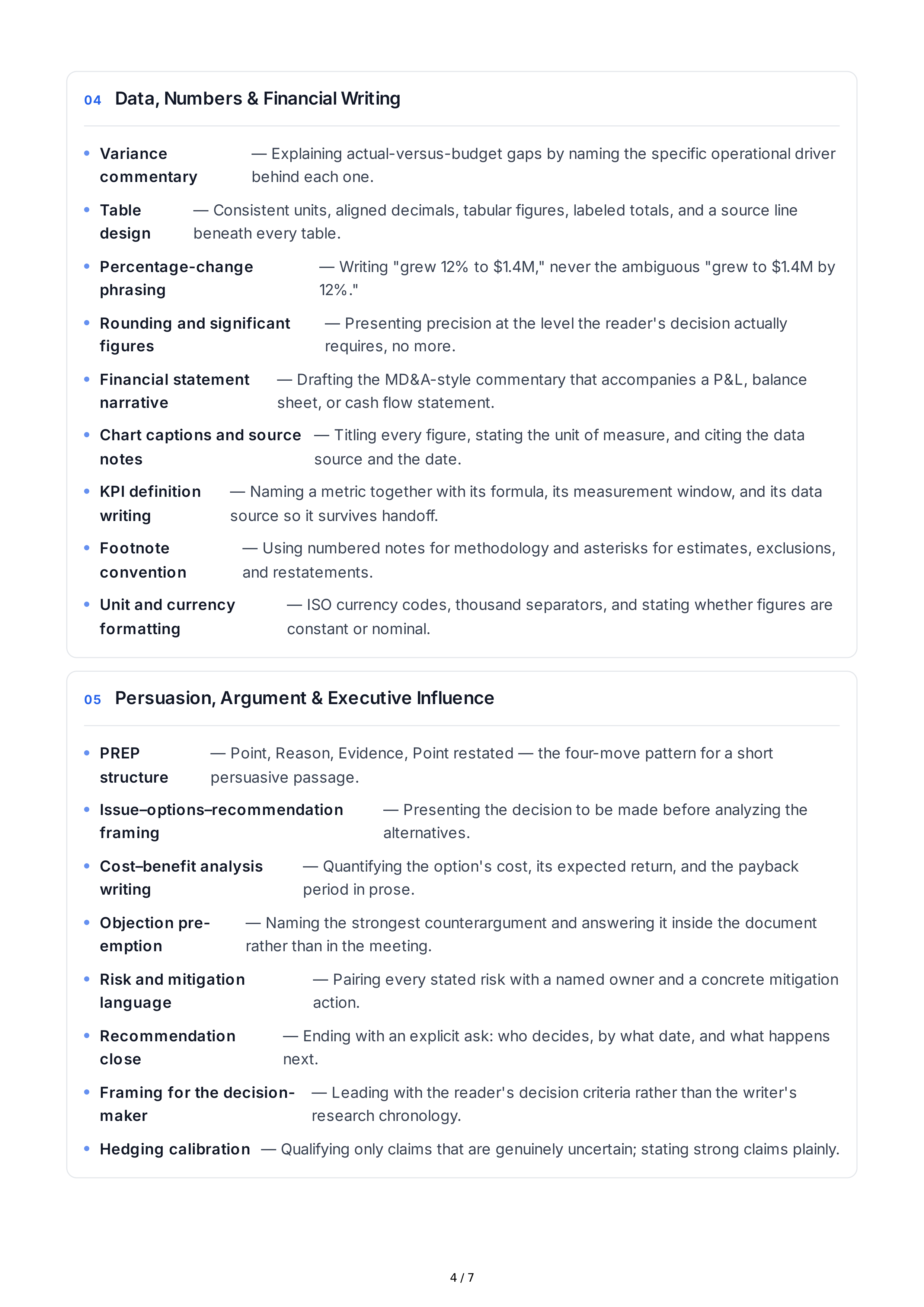 Business Writing Hard Skills — page 4