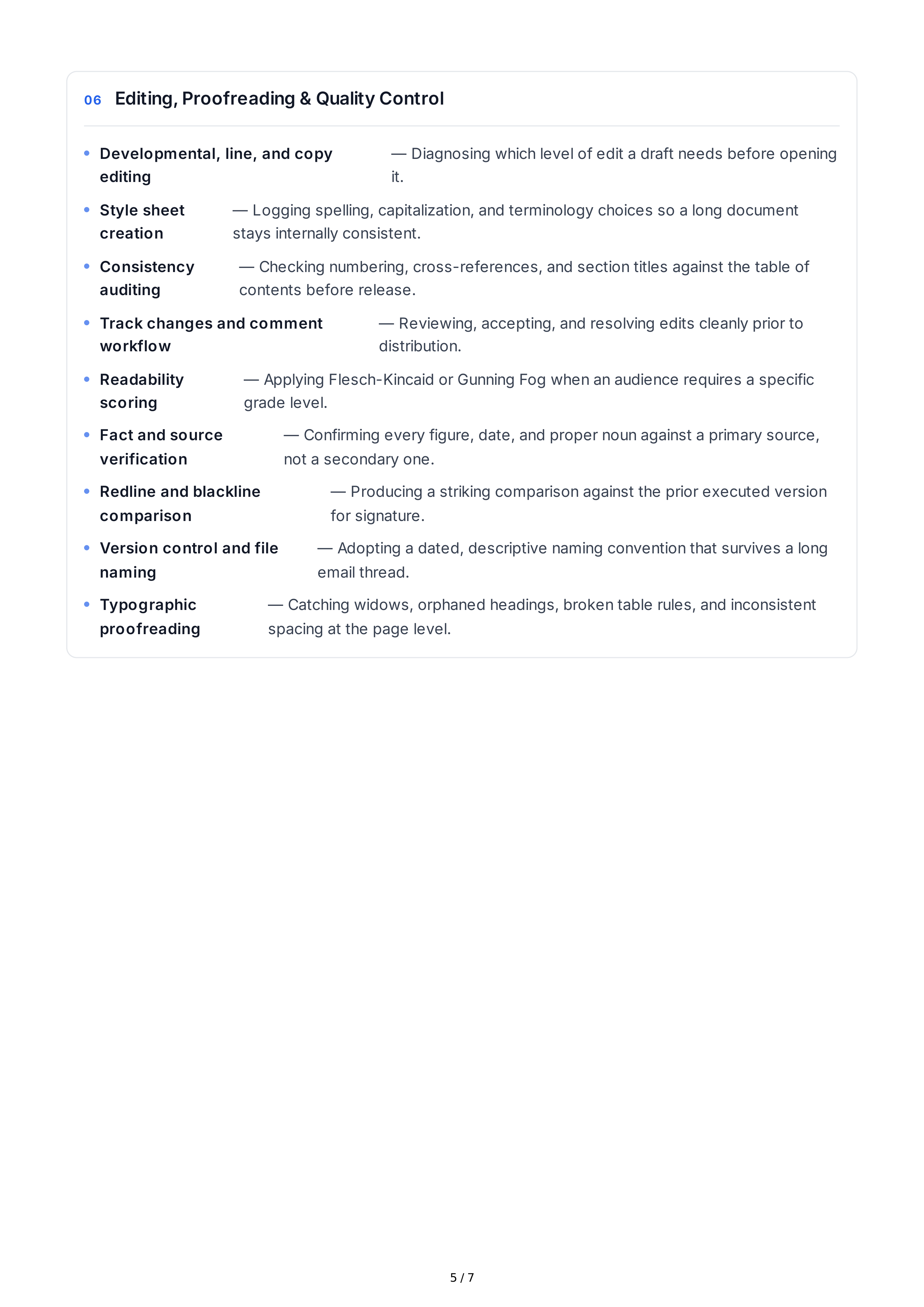 Business Writing Hard Skills — page 5