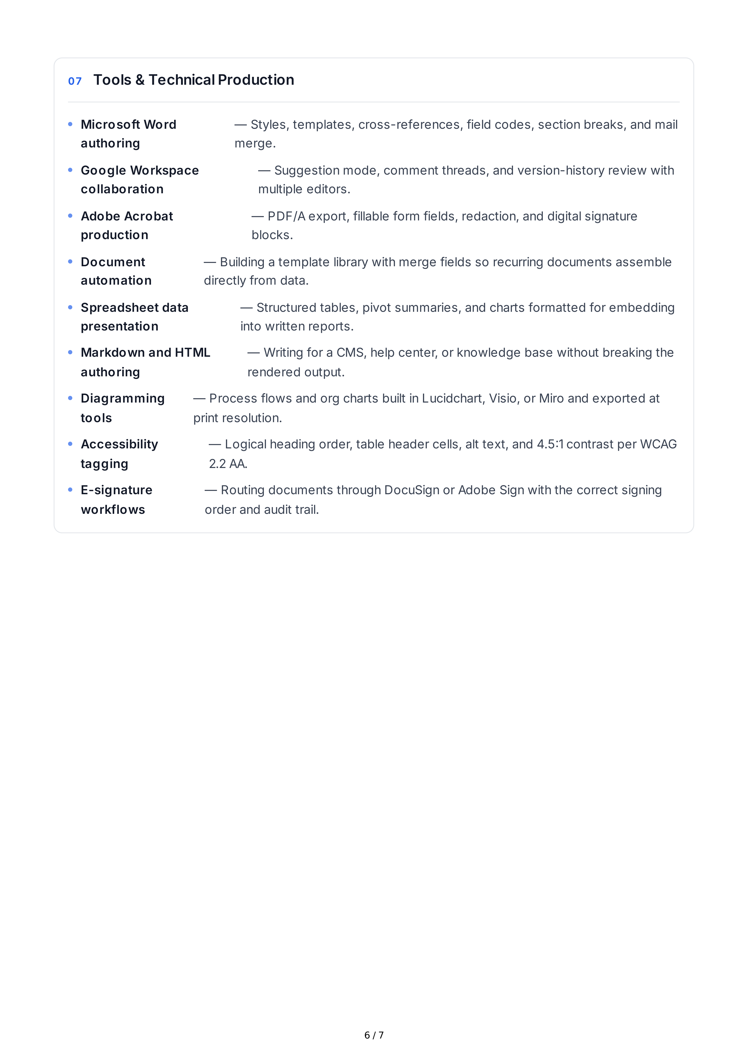 Business Writing Hard Skills — page 6