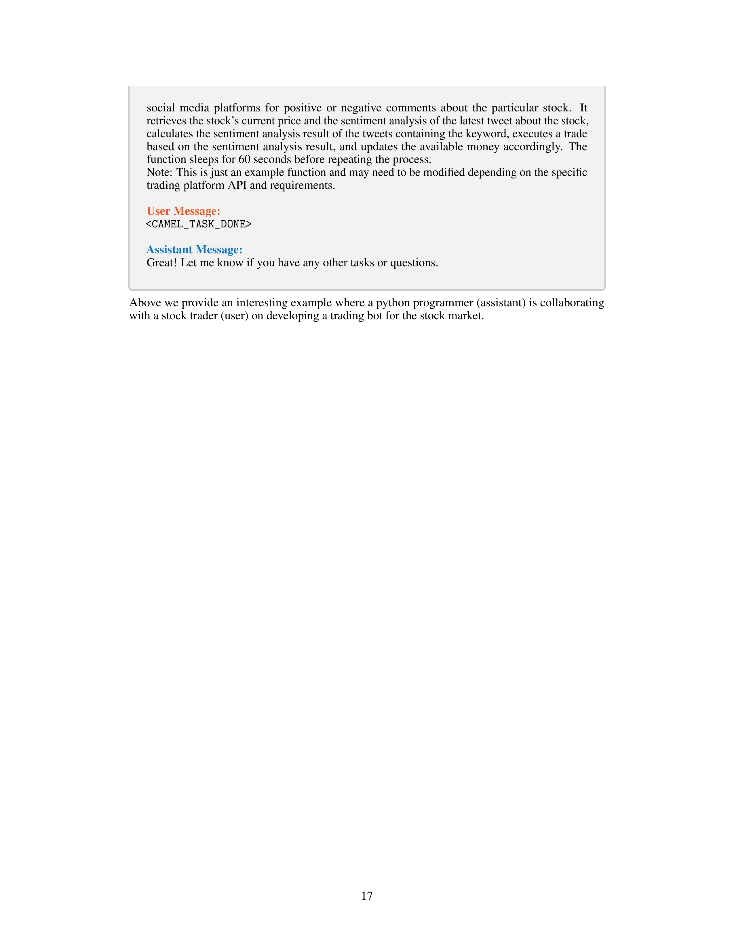 CAMEL AI Agent for Multi Agent Collaboration — page 17