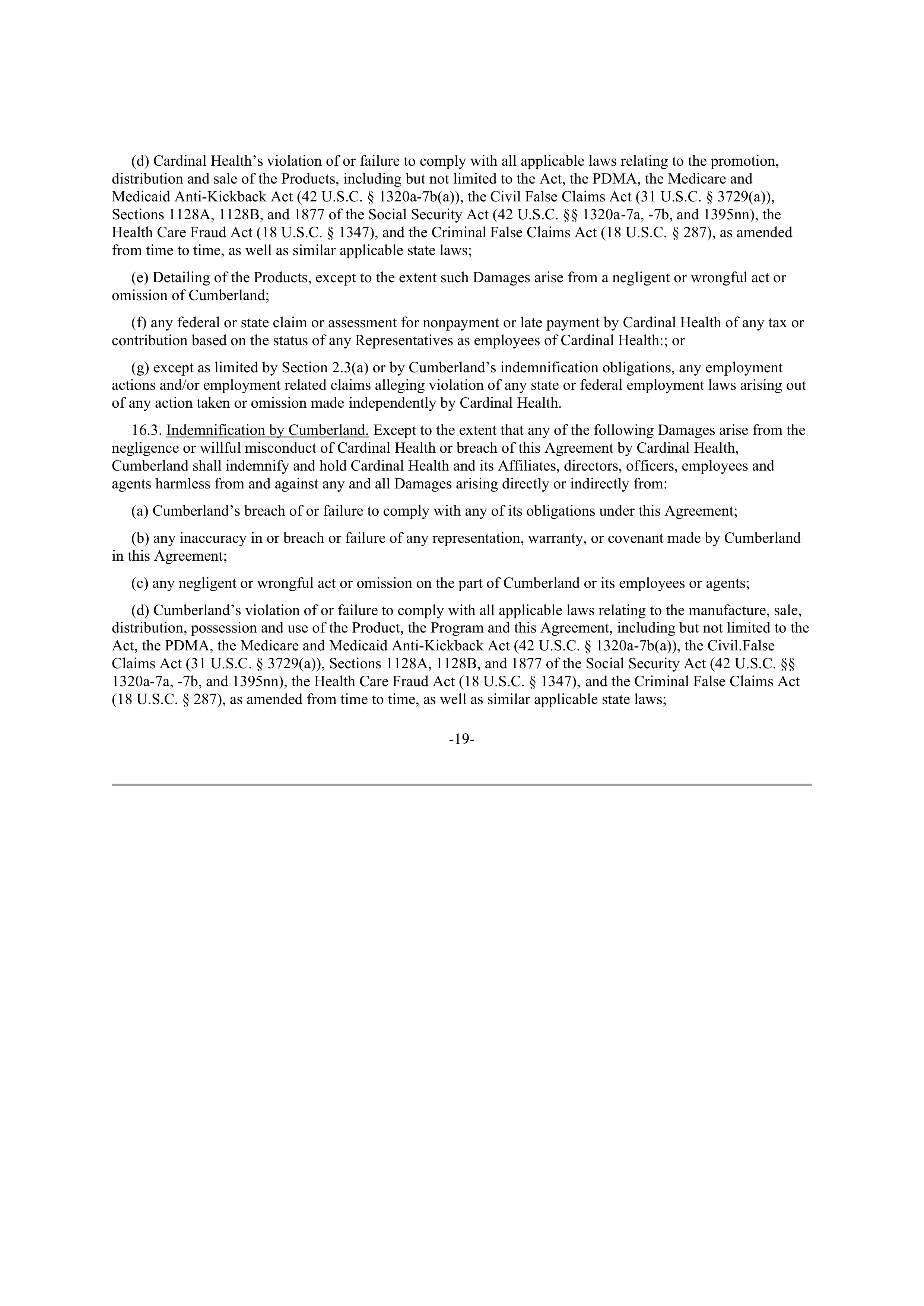 CARDINAL HEALTH CONTRACT SALES AND SERVICE AGREEMENT — page 18